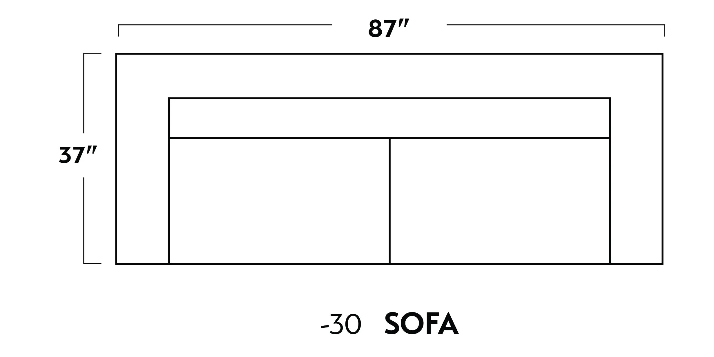 Lamar 87" Leather Sofa