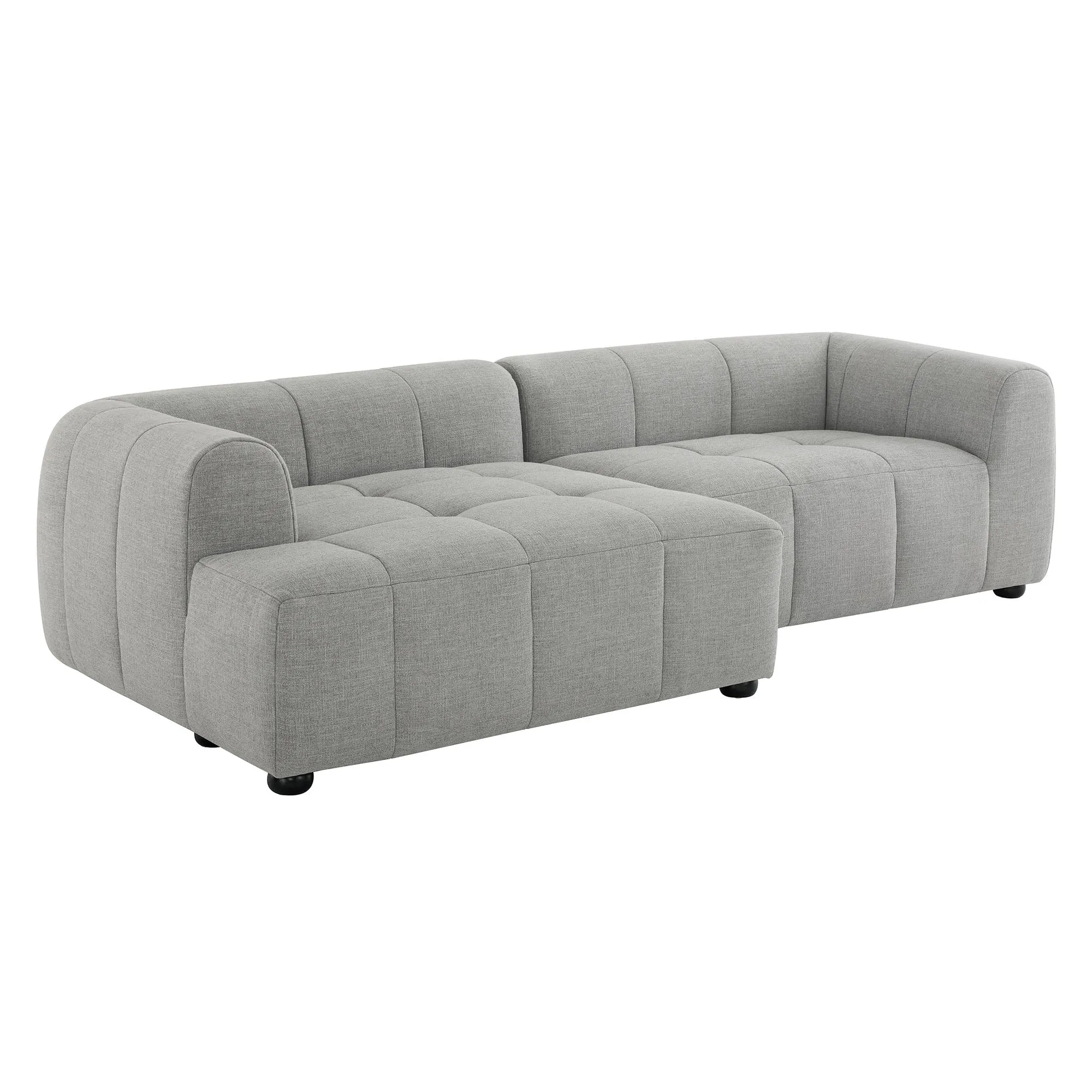 Liana  Left-Facing Upholstered Fabric Modular Sofa with Chaise
