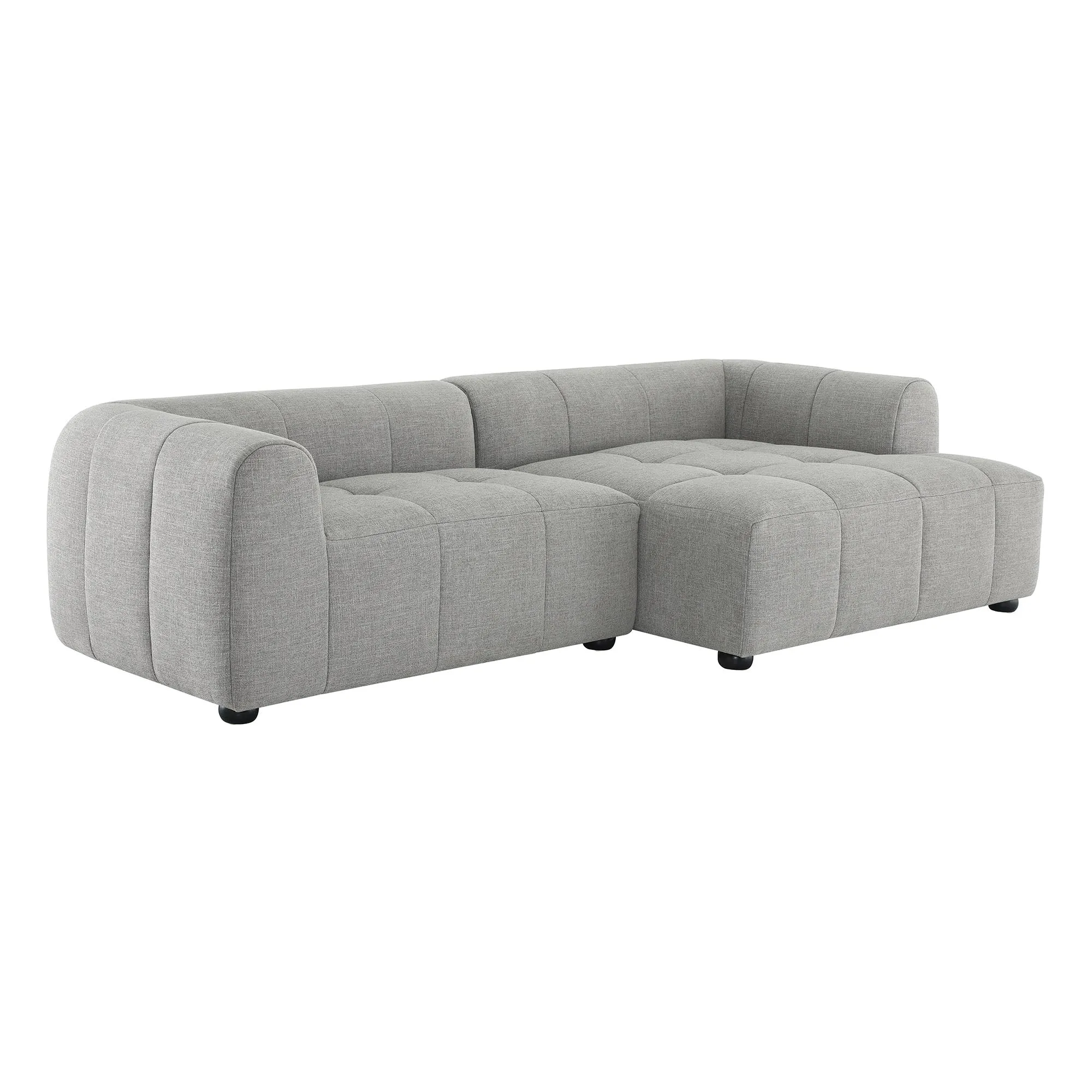 Liana  Right-Facing Upholstered Fabric Modular Sofa with Chaise