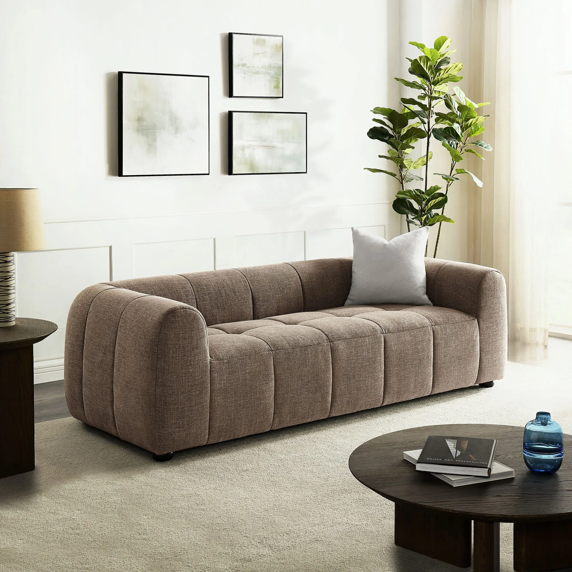 Liana   Upholstered Fabric Sofa