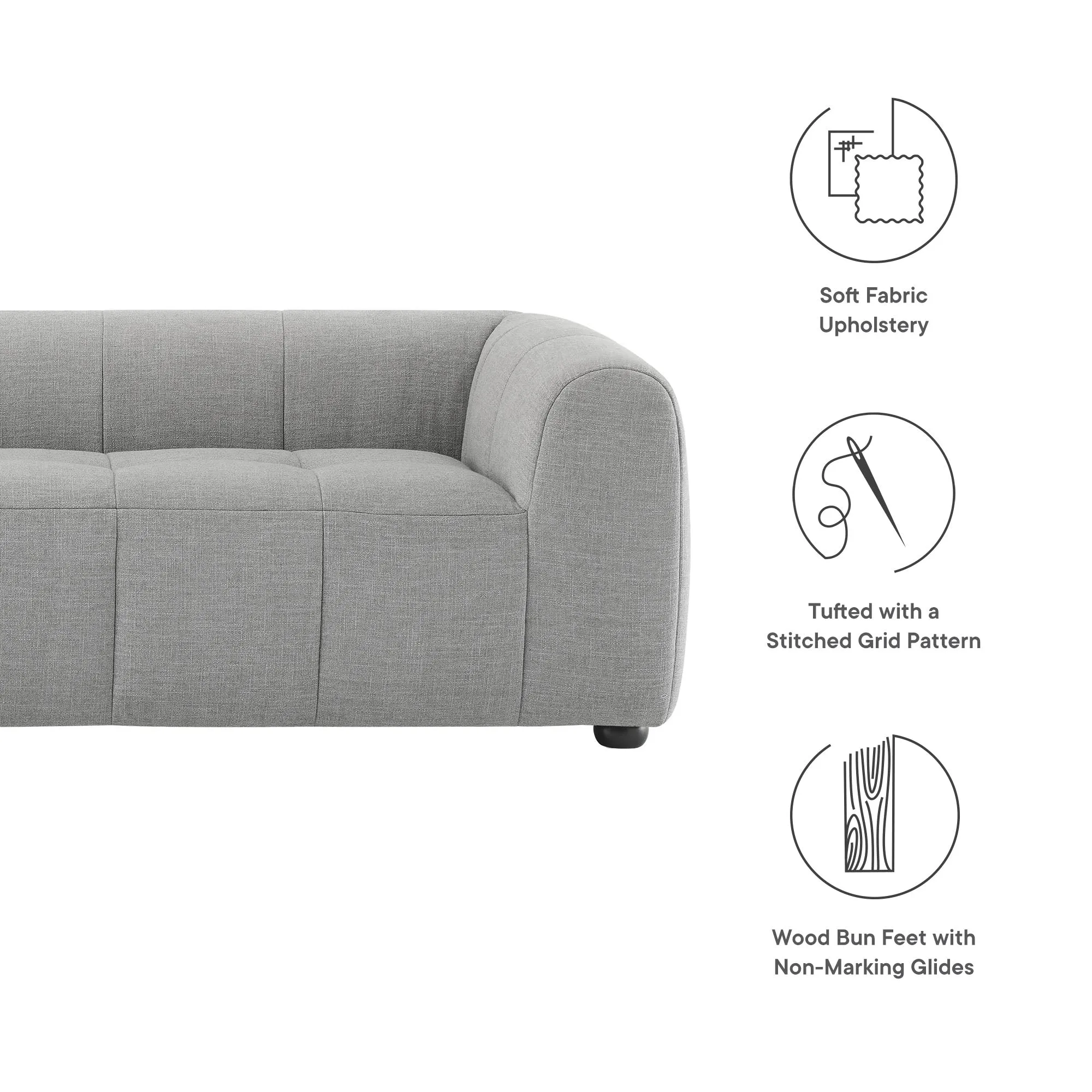 Liana   Upholstered Fabric Sofa