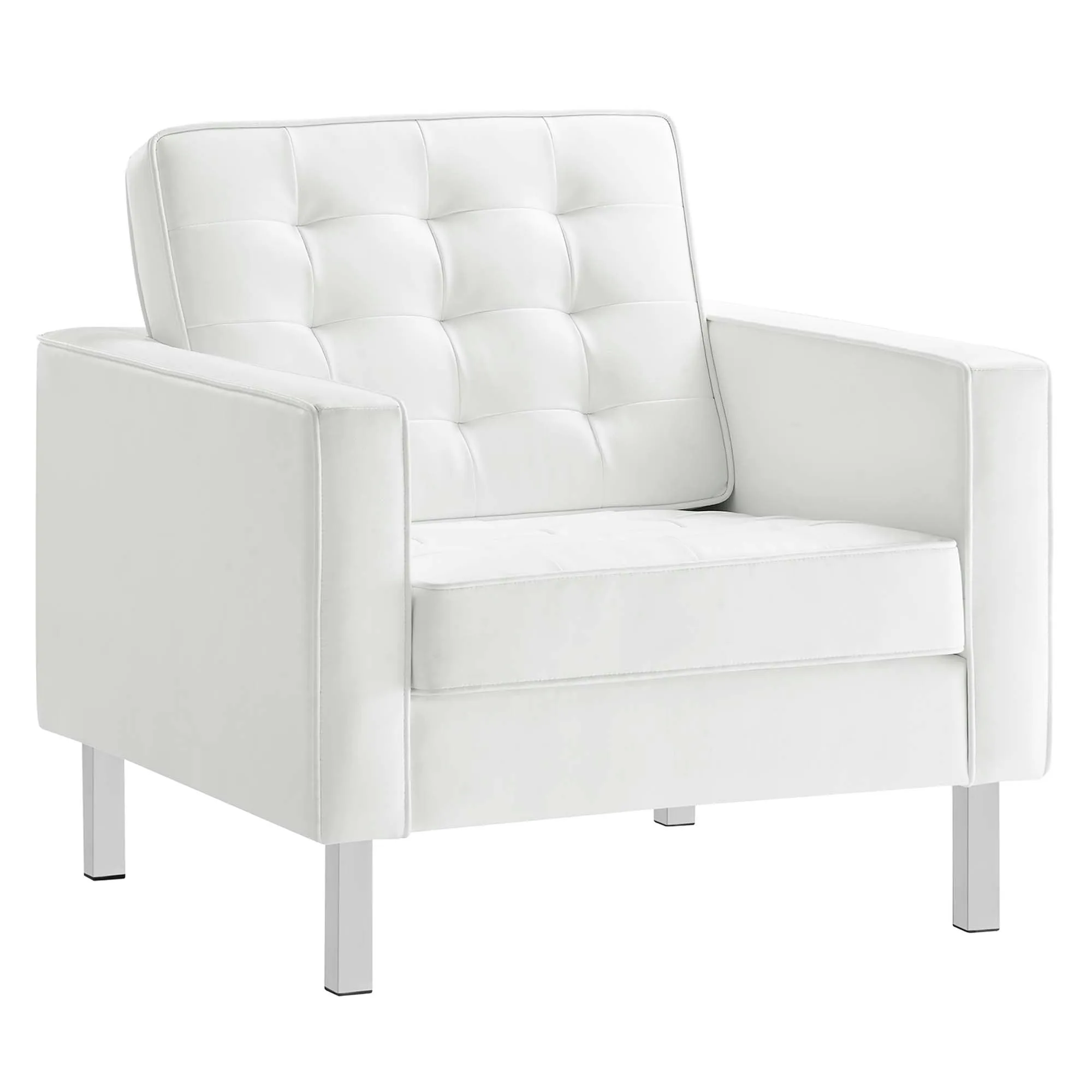 Loft Tufted Vegan Leather 3-Piece Furniture Set by Modway