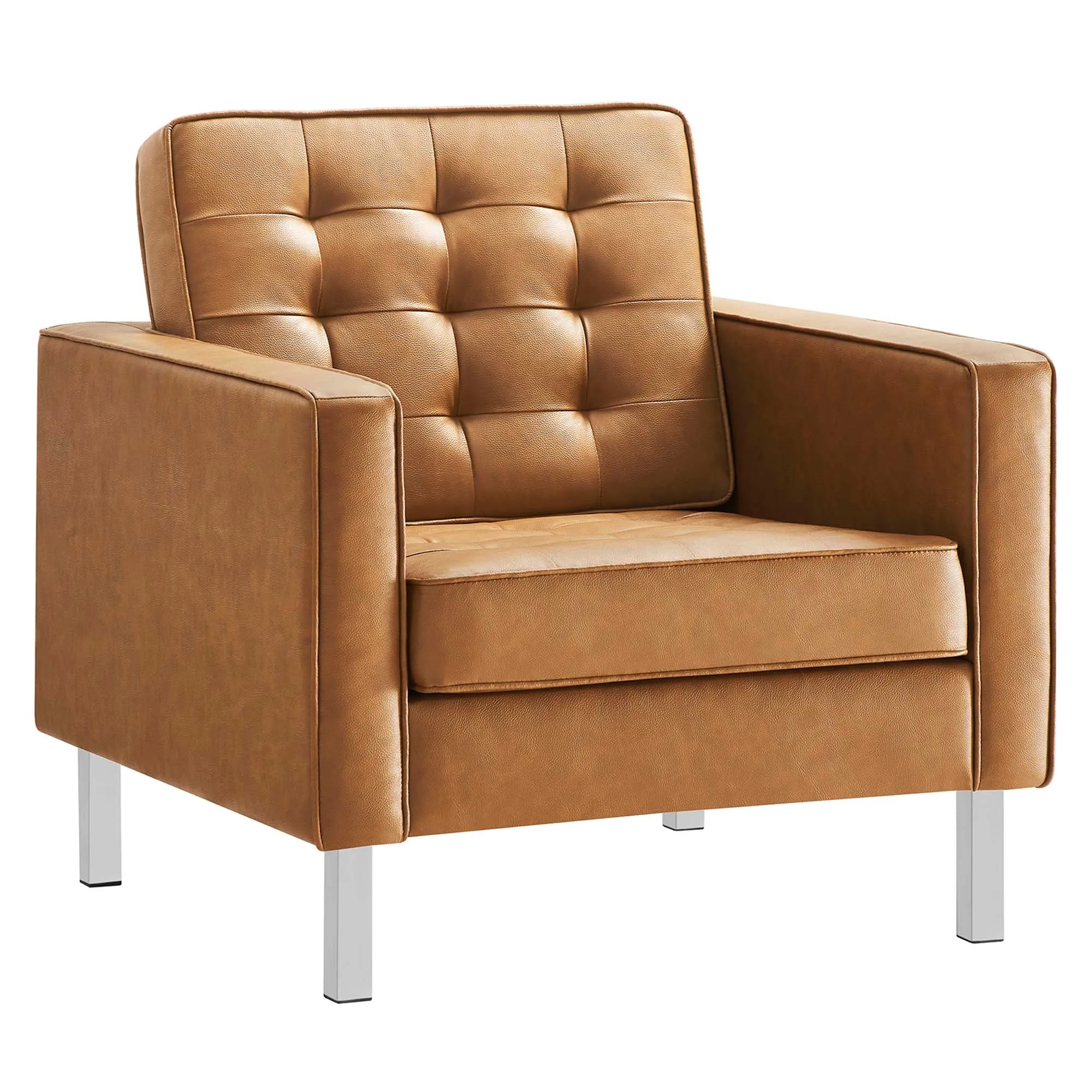 Loft Tufted Vegan Leather 3-Piece Furniture Set by Modway