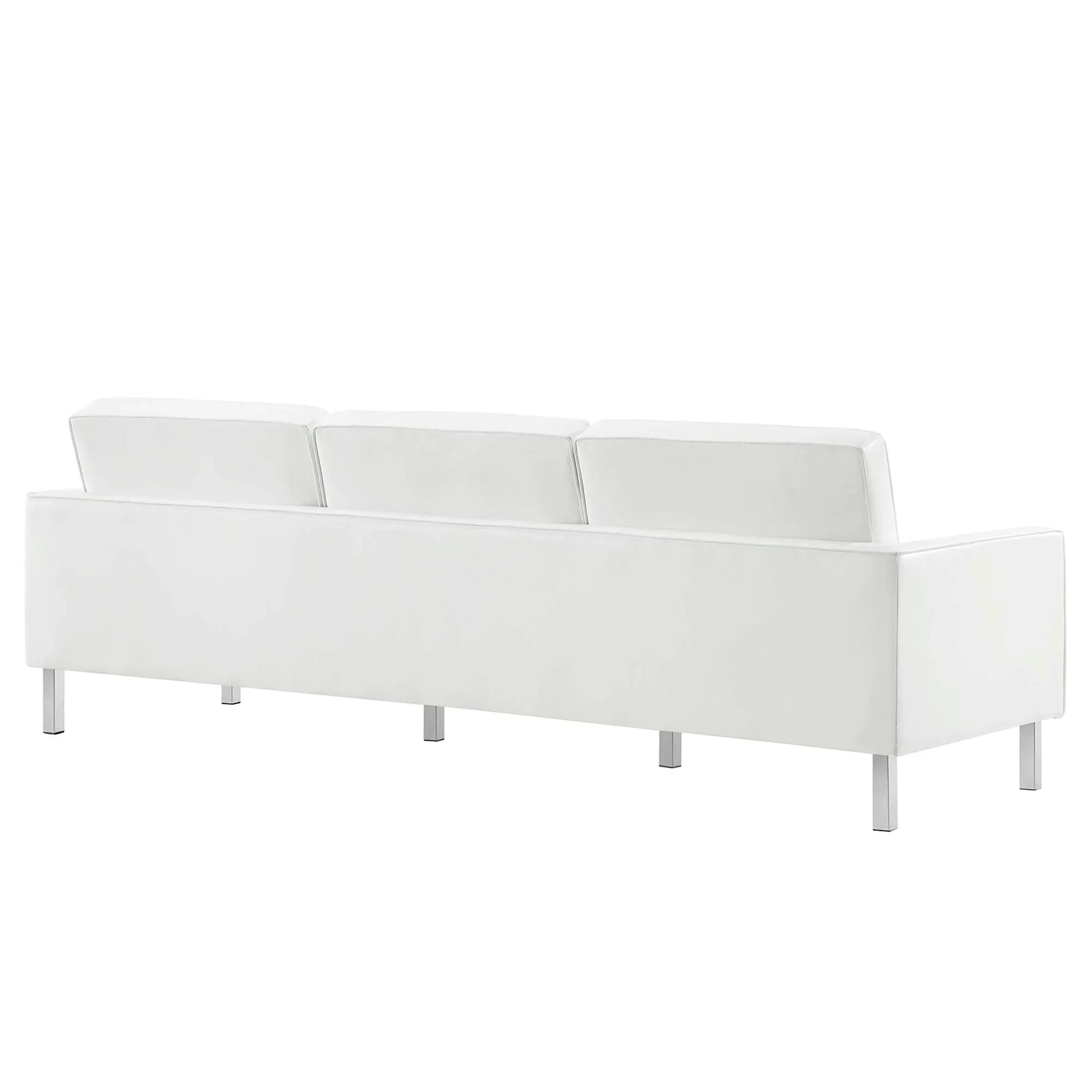 Loft Tufted Vegan Leather Sofa and Ottoman Set by Modway
