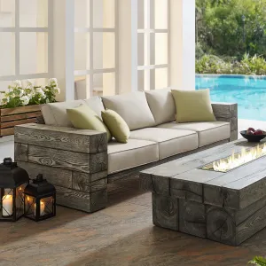 Manteo Rustic Coastal Outdoor Patio Sunbrella®  Sofa by Modway