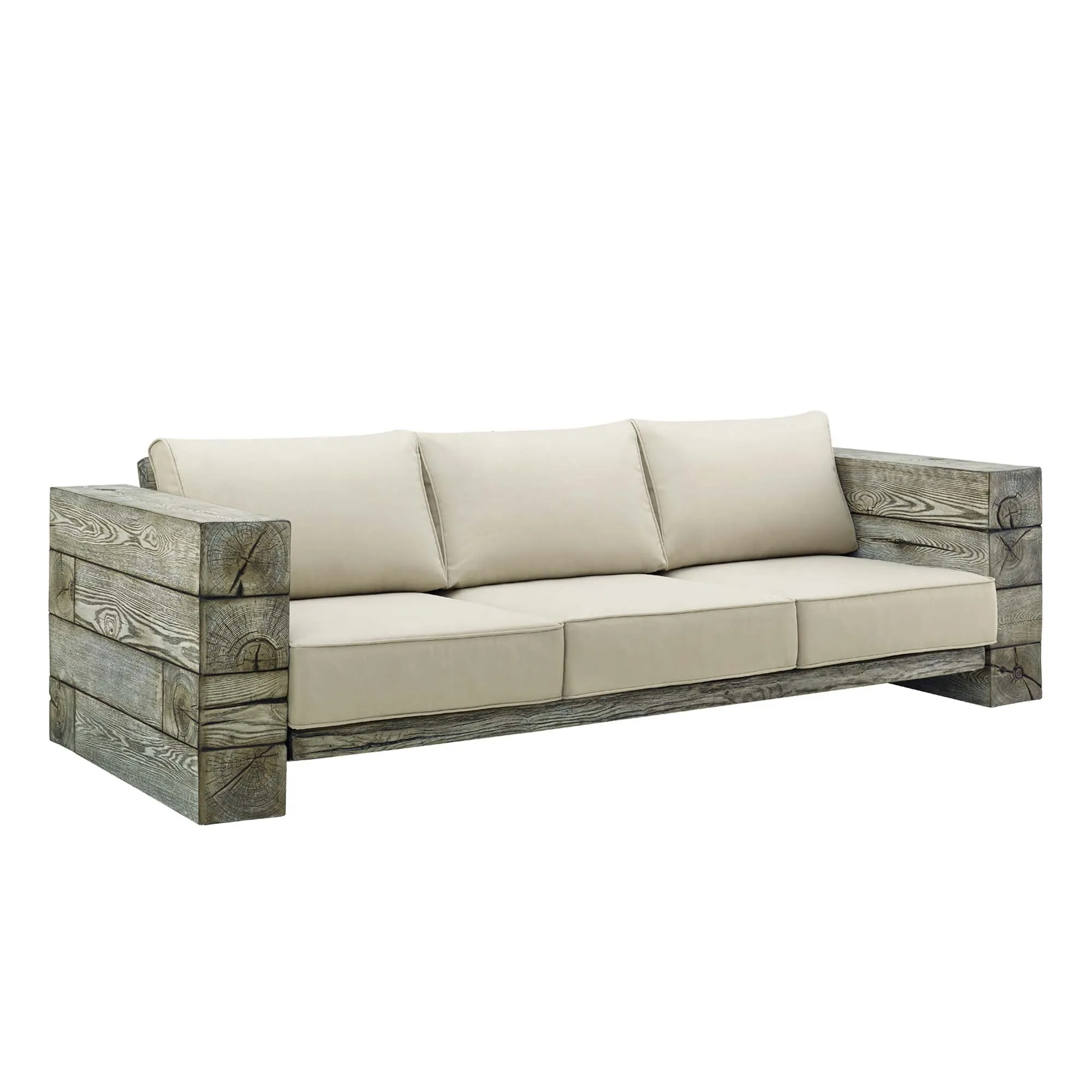 Manteo Rustic Coastal Outdoor Patio Sunbrella®  Sofa by Modway