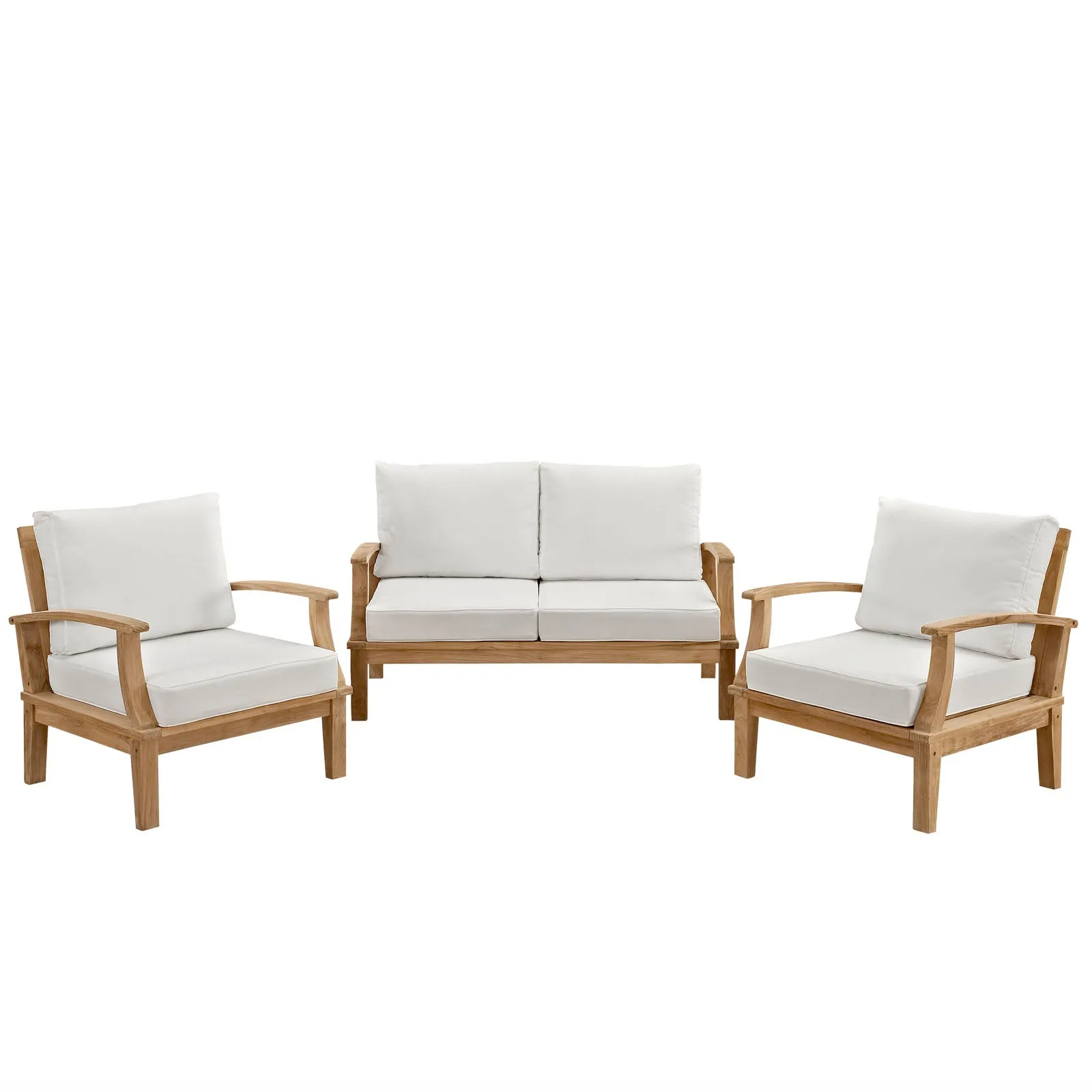Marina 3 Piece Outdoor Patio Teak Set by Modway