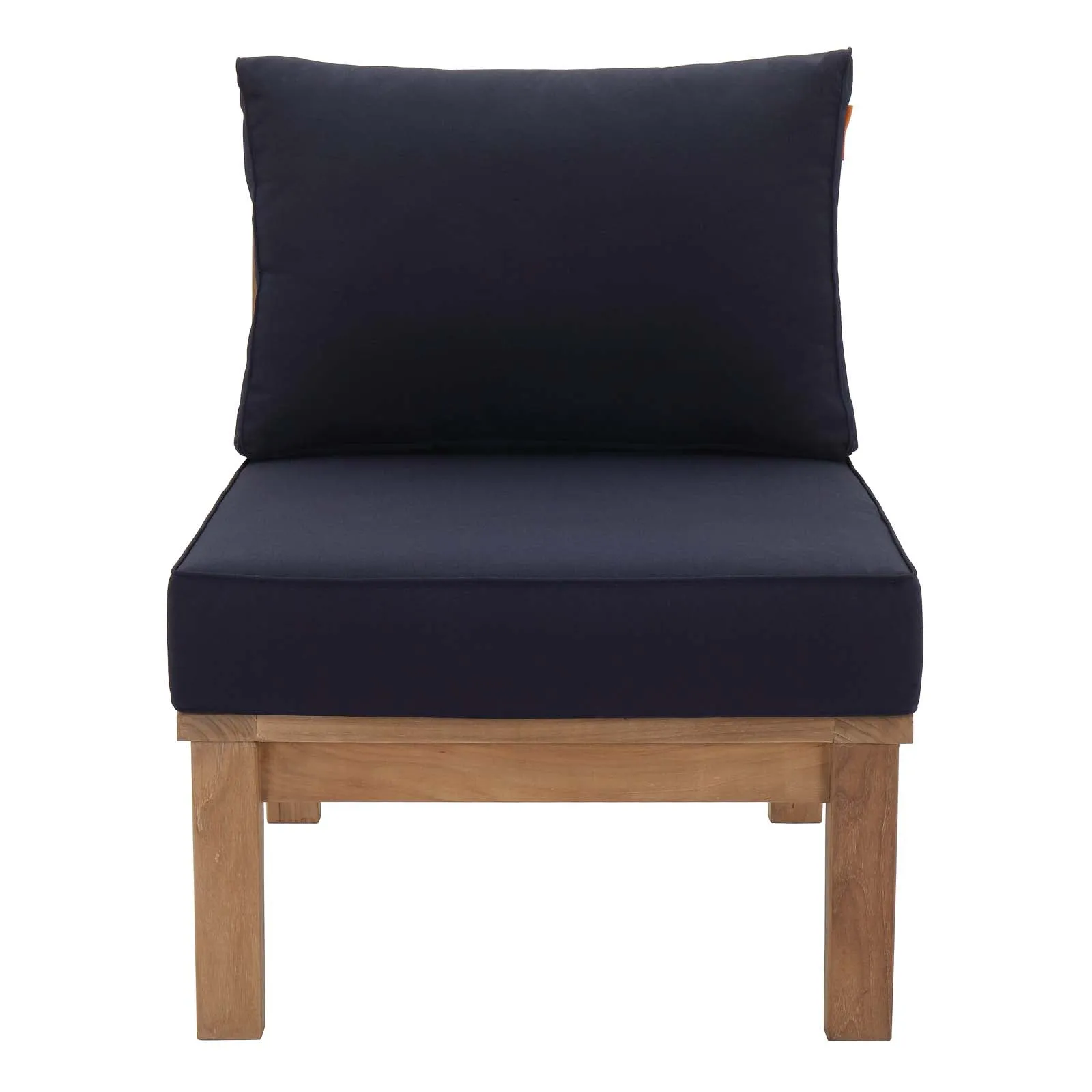 Marina Armless Outdoor Patio Teak Sofa by Modway