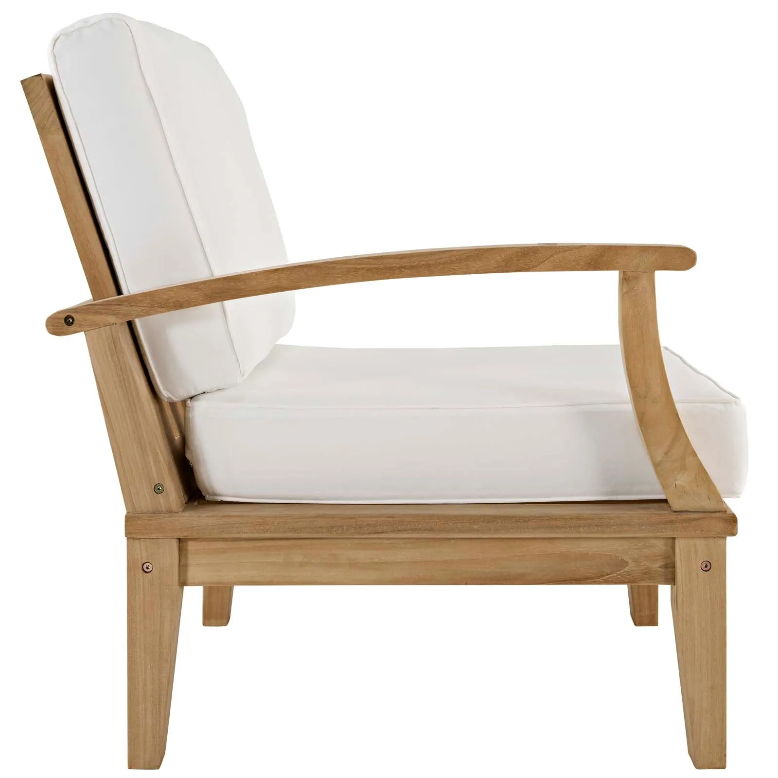 Marina Outdoor Patio Teak Left-Facing Sofa by Modway