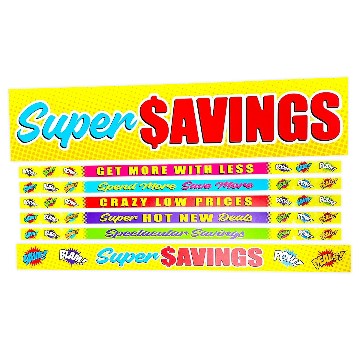 Merchandising Fixture - 3' Merchandising 7 Sign Set 978900