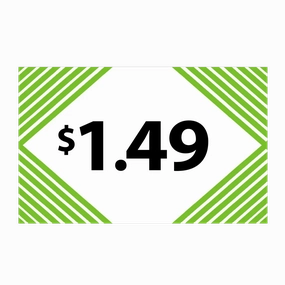 Merchandising Fixture - $1.49 Retail Tag 25 Per Pack 978310
