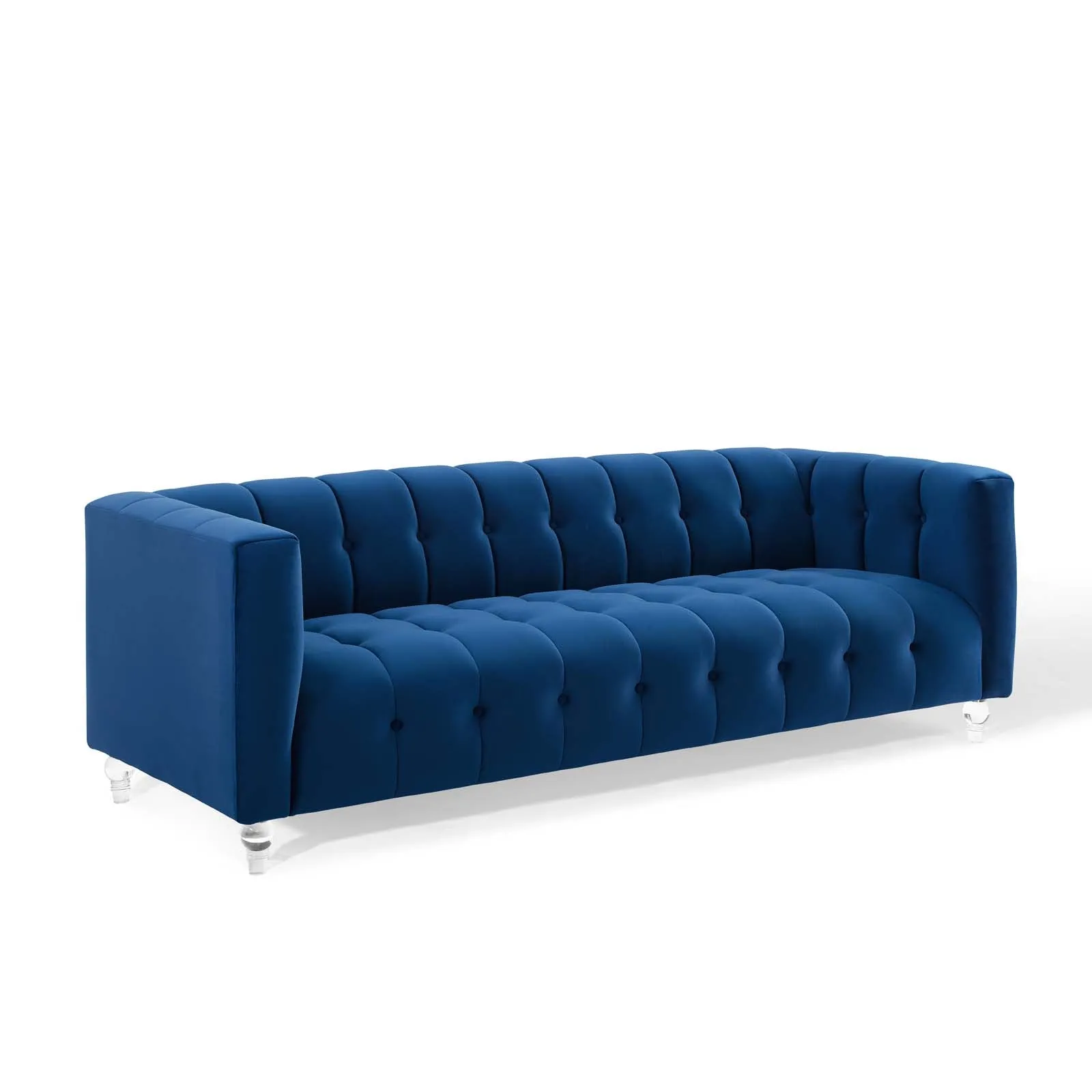 Mesmer Channel Tufted Button Performance Velvet Sofa by Modway