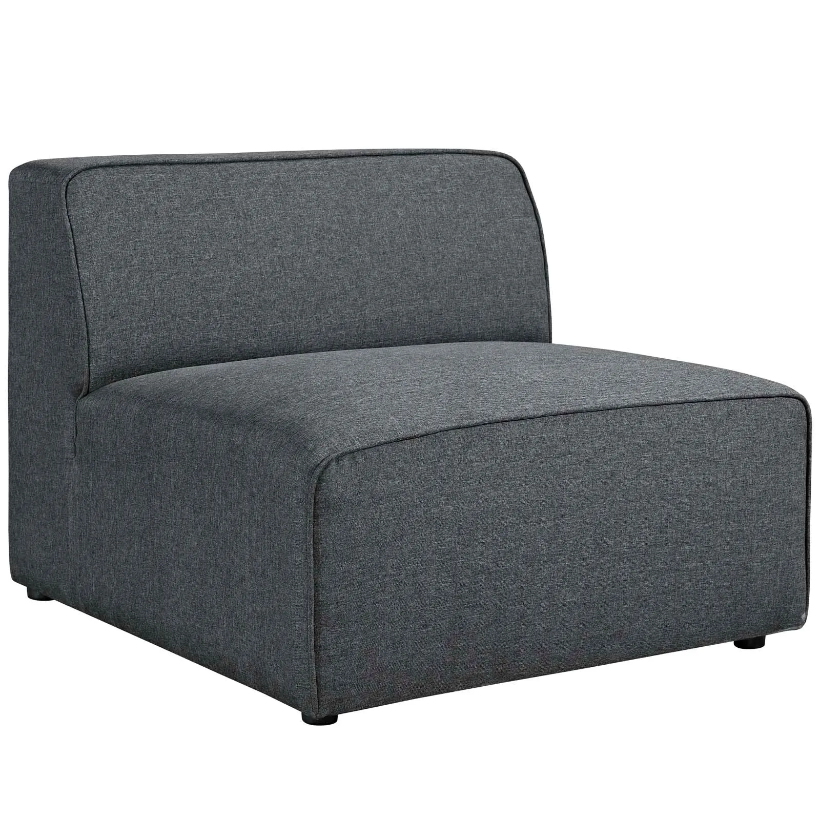 Mingle 5 Piece Upholstered Fabric Armless Sectional Sofa Set by Modway