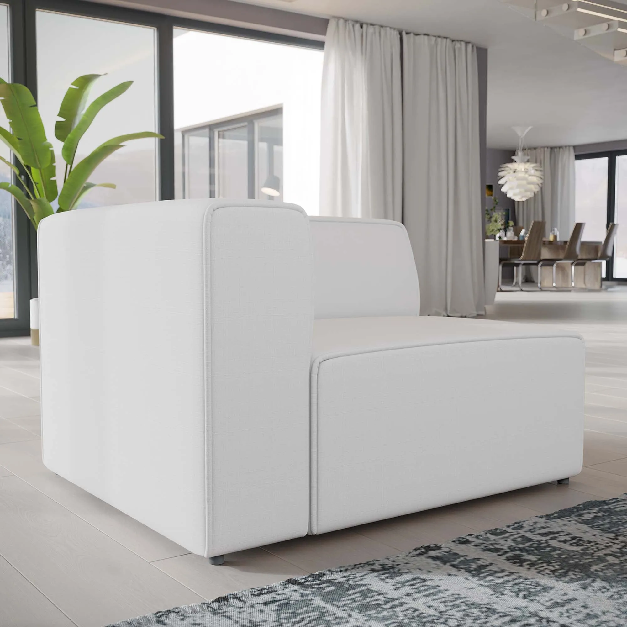 Mingle Fabric Left-Facing Sofa by Modway