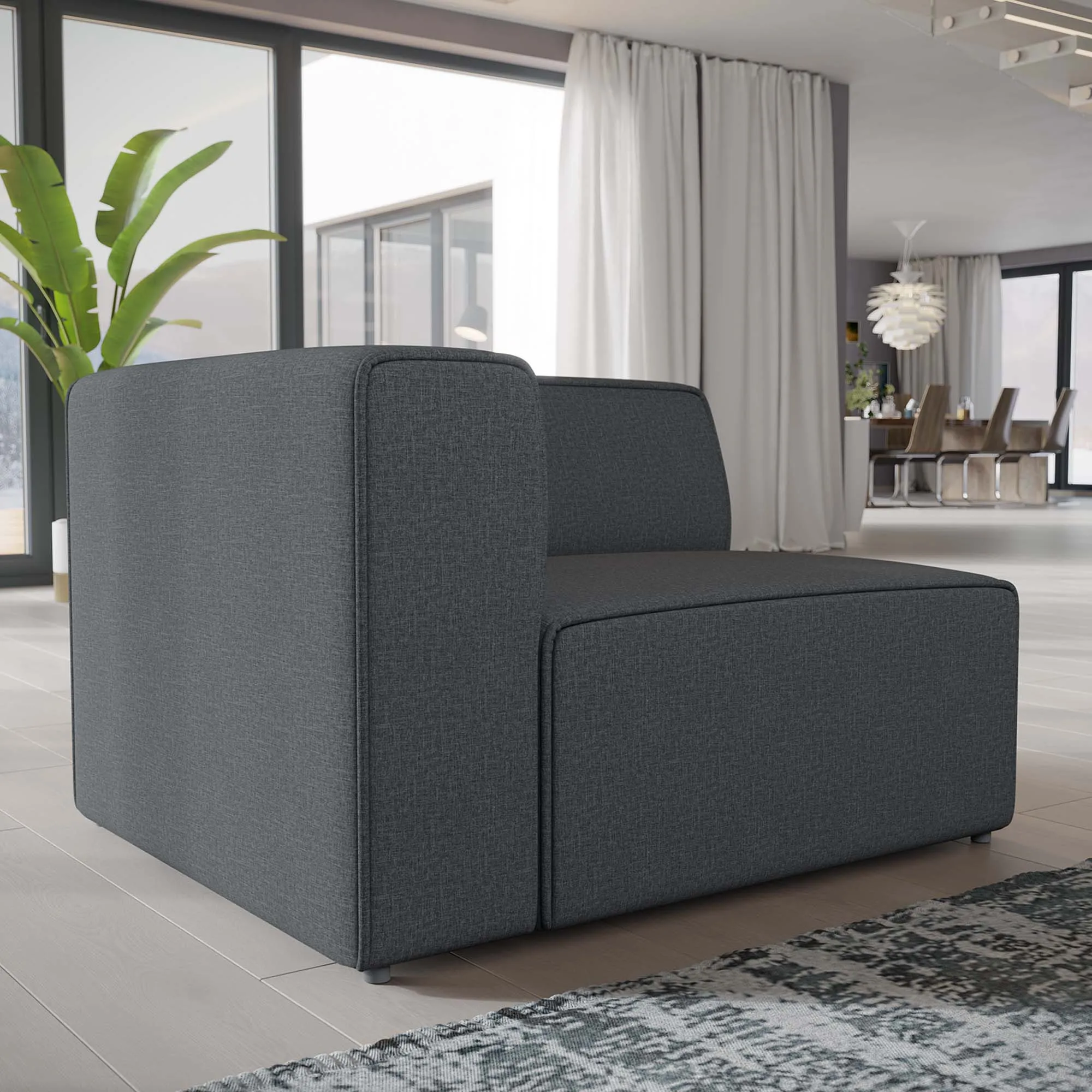 Mingle Fabric Left-Facing Sofa by Modway