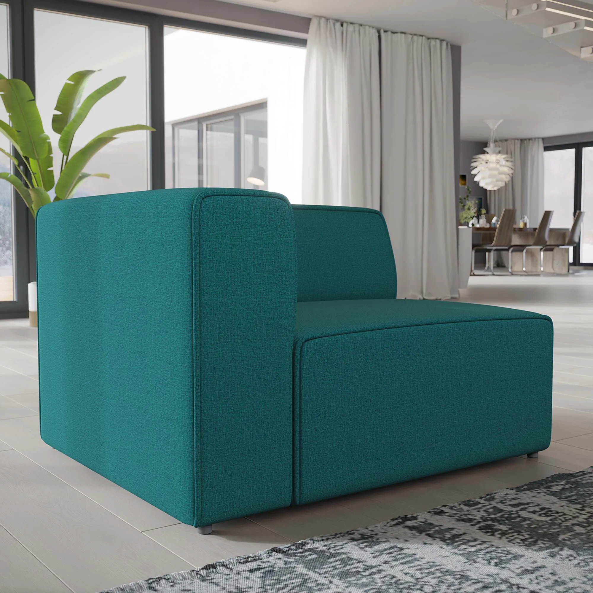Mingle Fabric Left-Facing Sofa by Modway