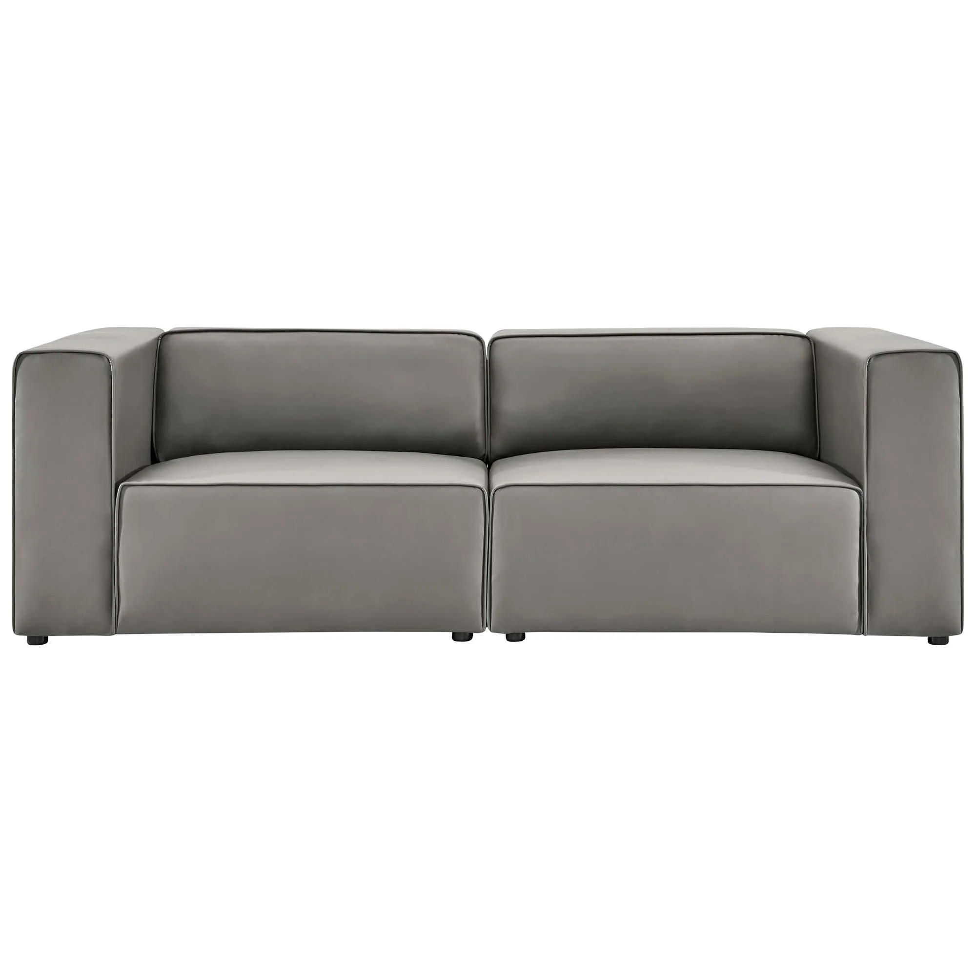 Mingle Vegan Leather 2-Piece Sectional Sofa Loveseat by Modway