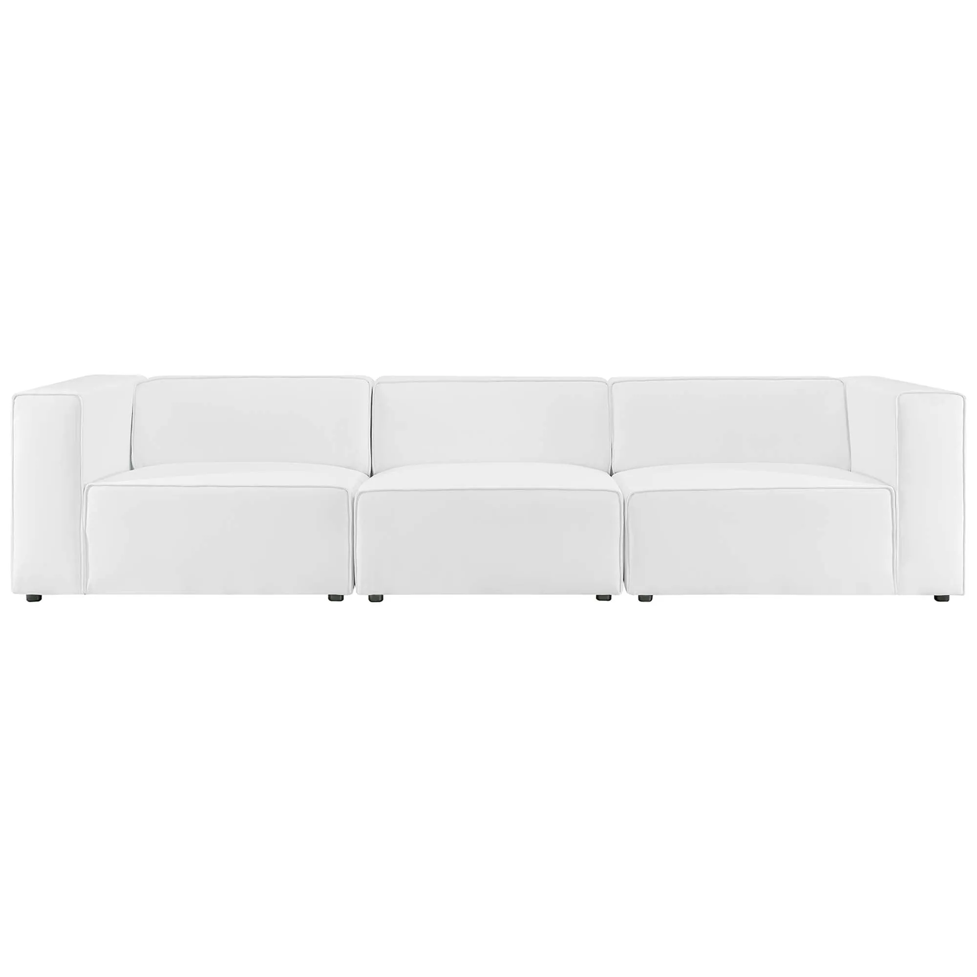 Mingle Vegan Leather 3-Piece Sectional Sofa by Modway