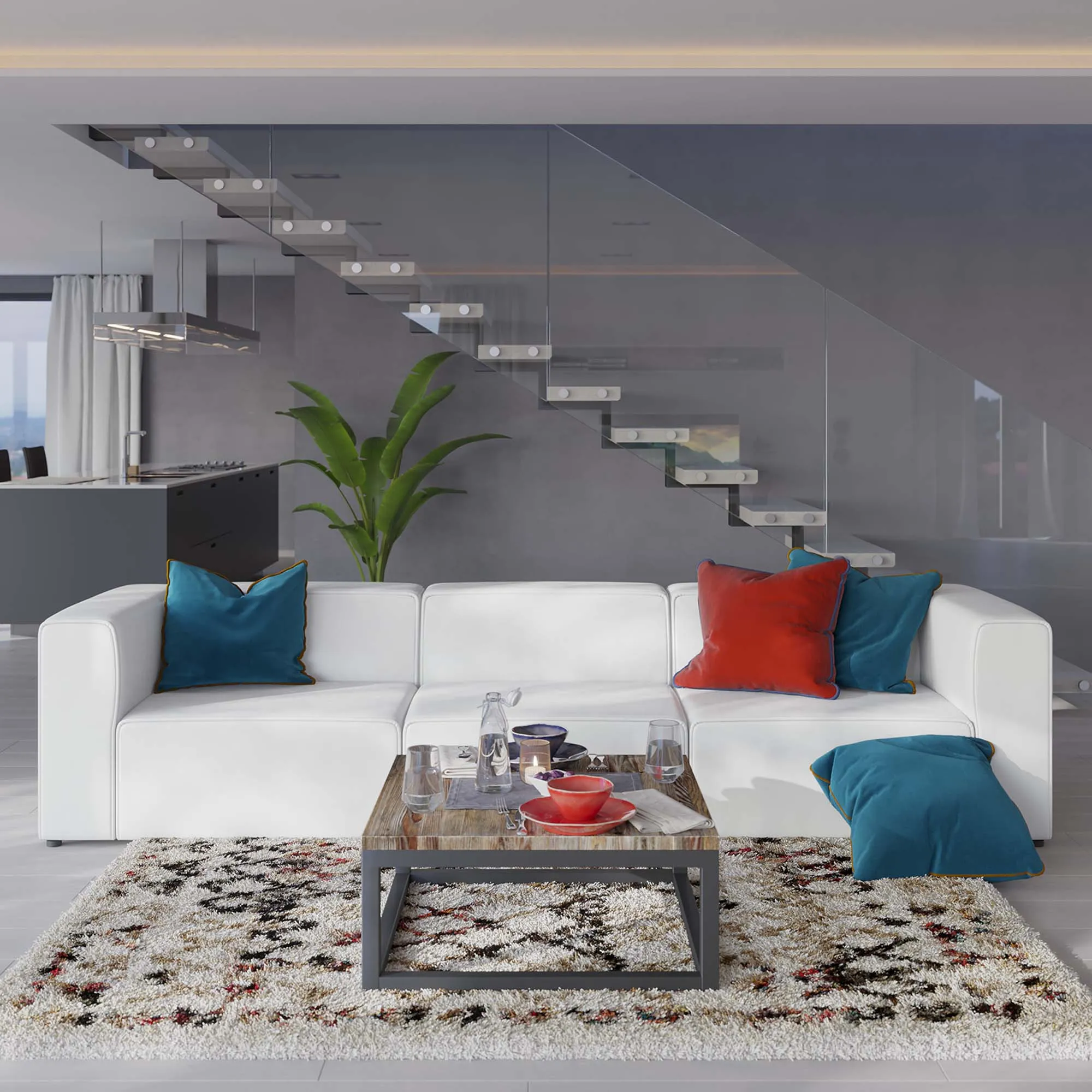 Mingle Vegan Leather 3-Piece Sectional Sofa by Modway