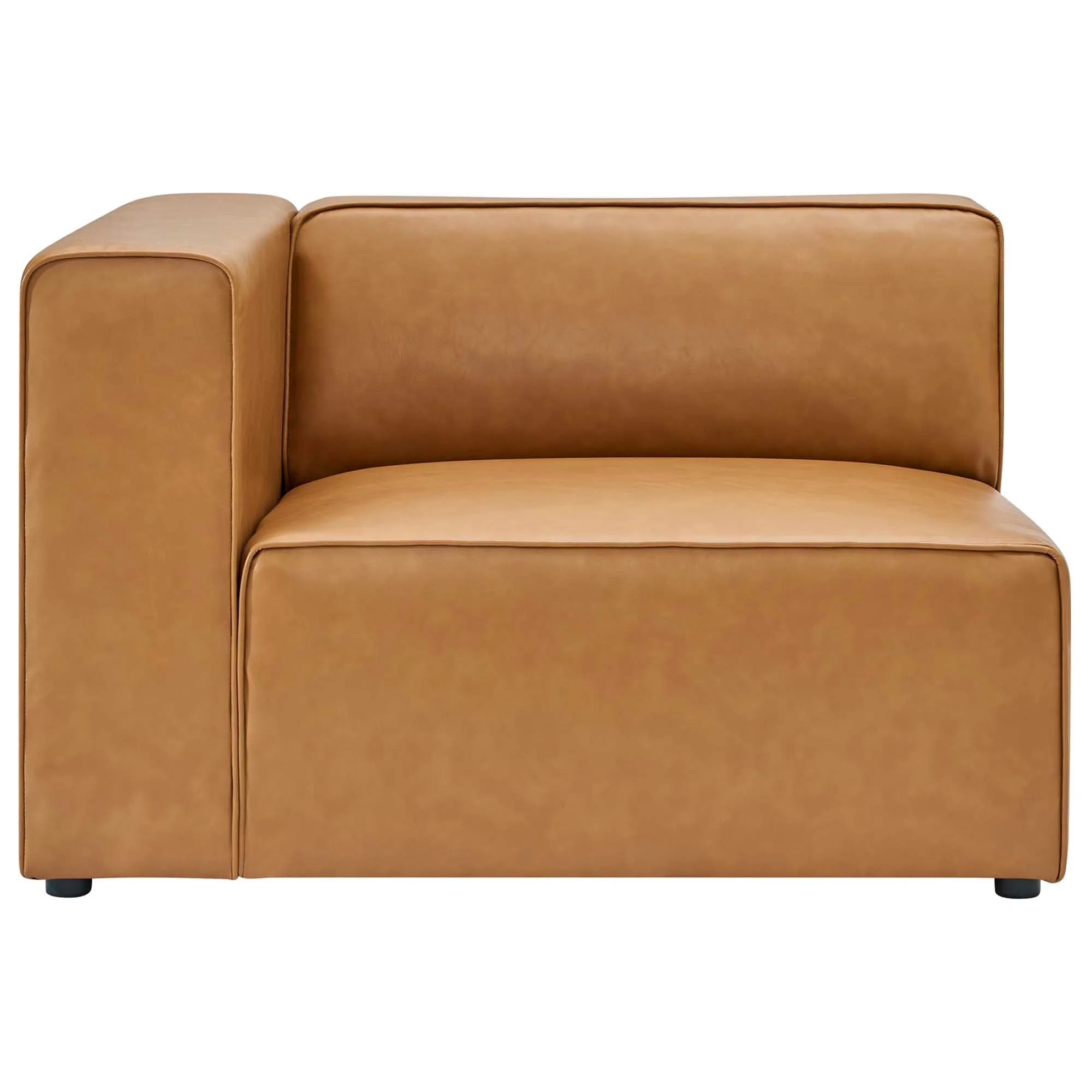 Mingle Vegan Leather 4-Piece Sofa and 2 Ottomans Set by Modway