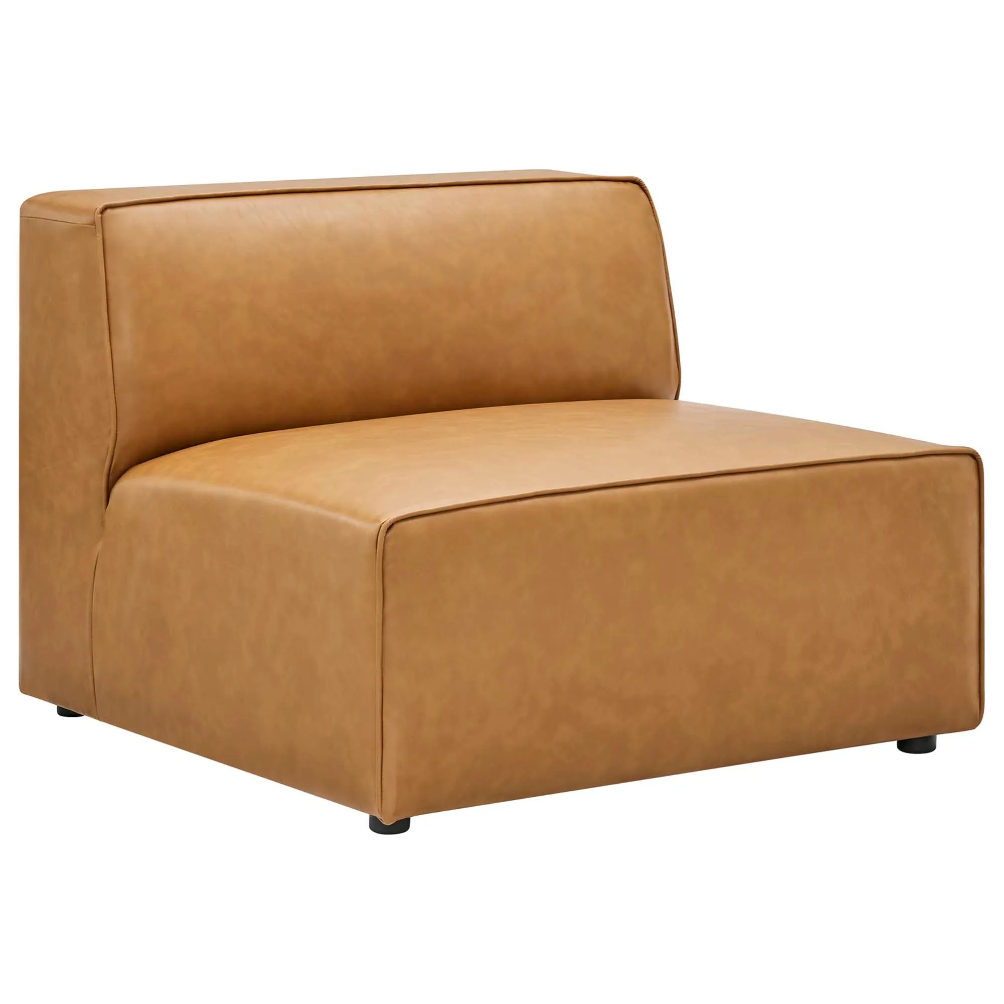 Mingle Vegan Leather 4-Piece Sofa and 2 Ottomans Set by Modway