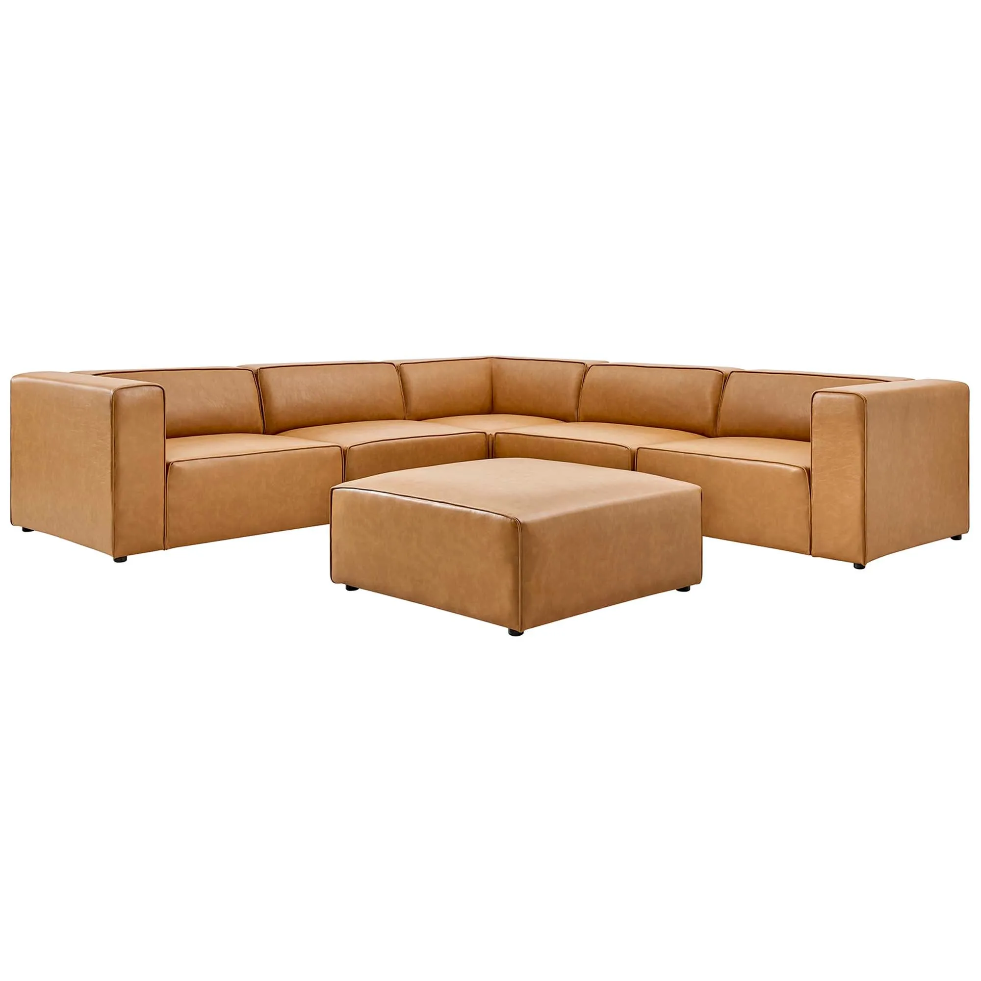 Mingle Vegan Leather 6-Piece Furniture Set by Modway