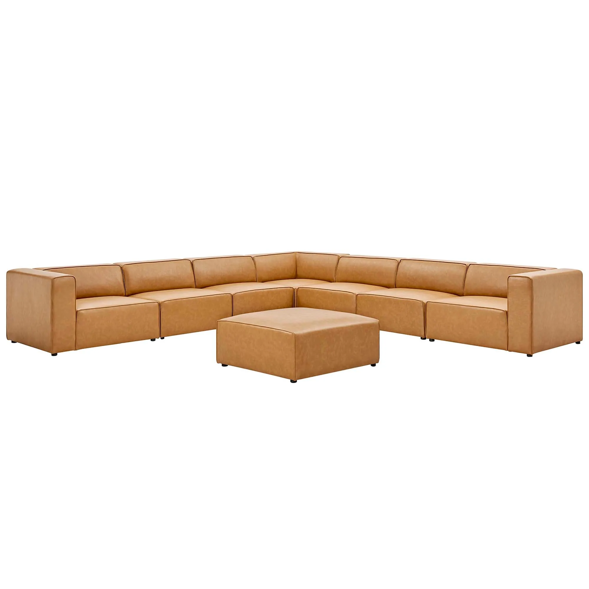 Mingle Vegan Leather 8-Piece Sectional Sofa Set by Modway