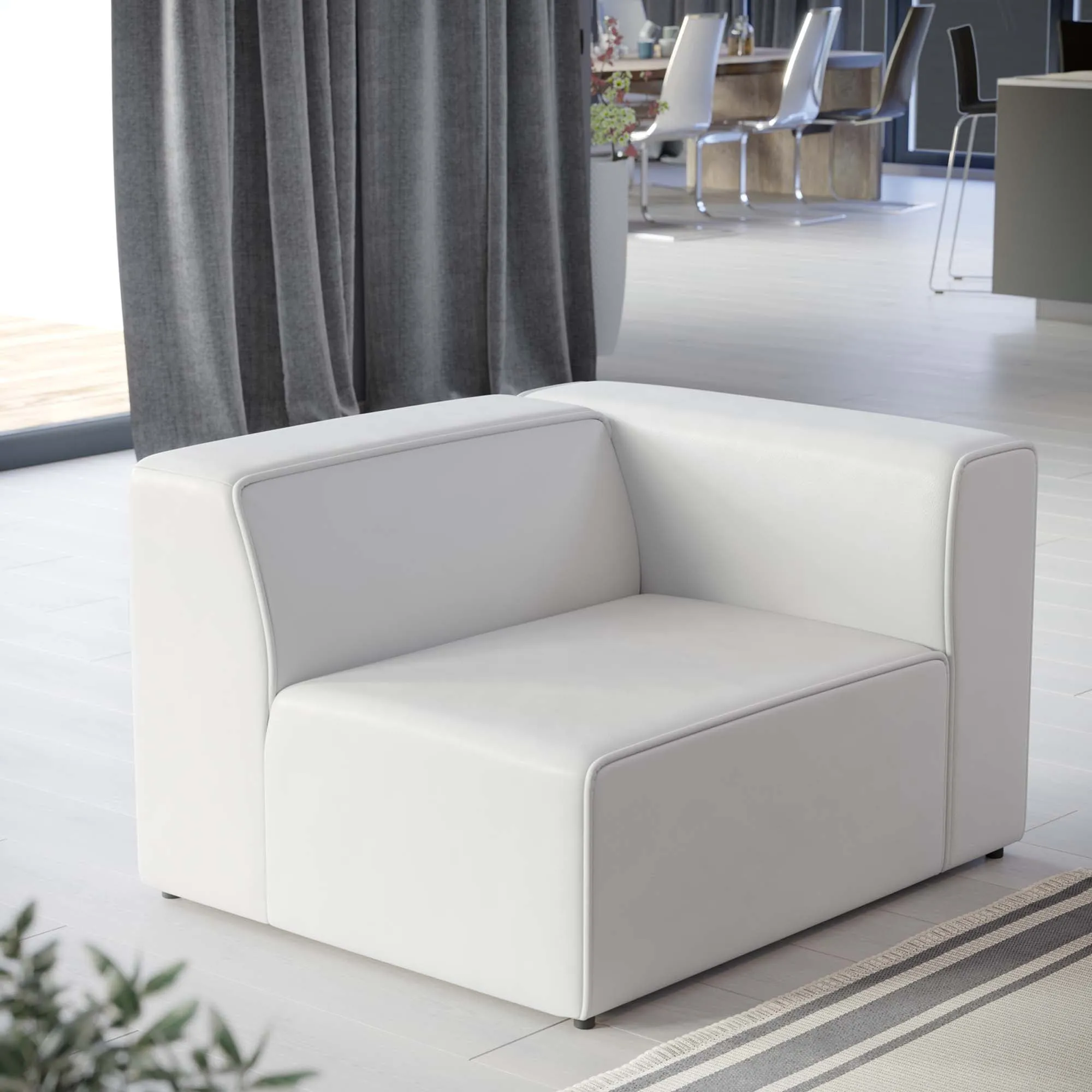 Mingle Vegan Leather Right-Arm Chair by Modway