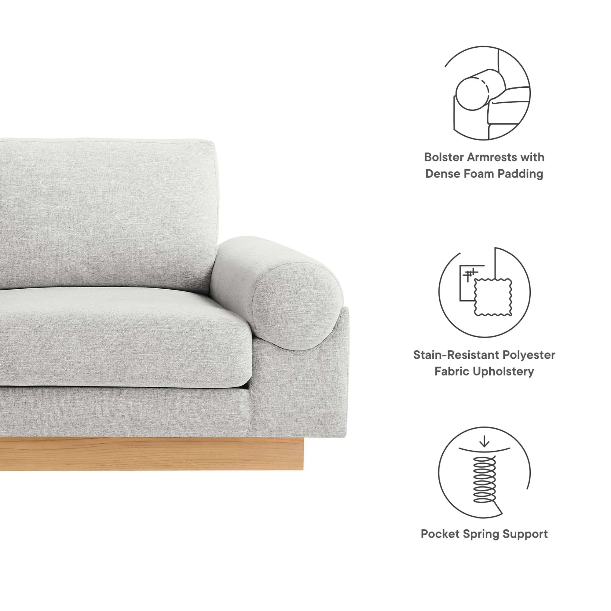 Oasis Upholstered Fabric Sofa by Modway