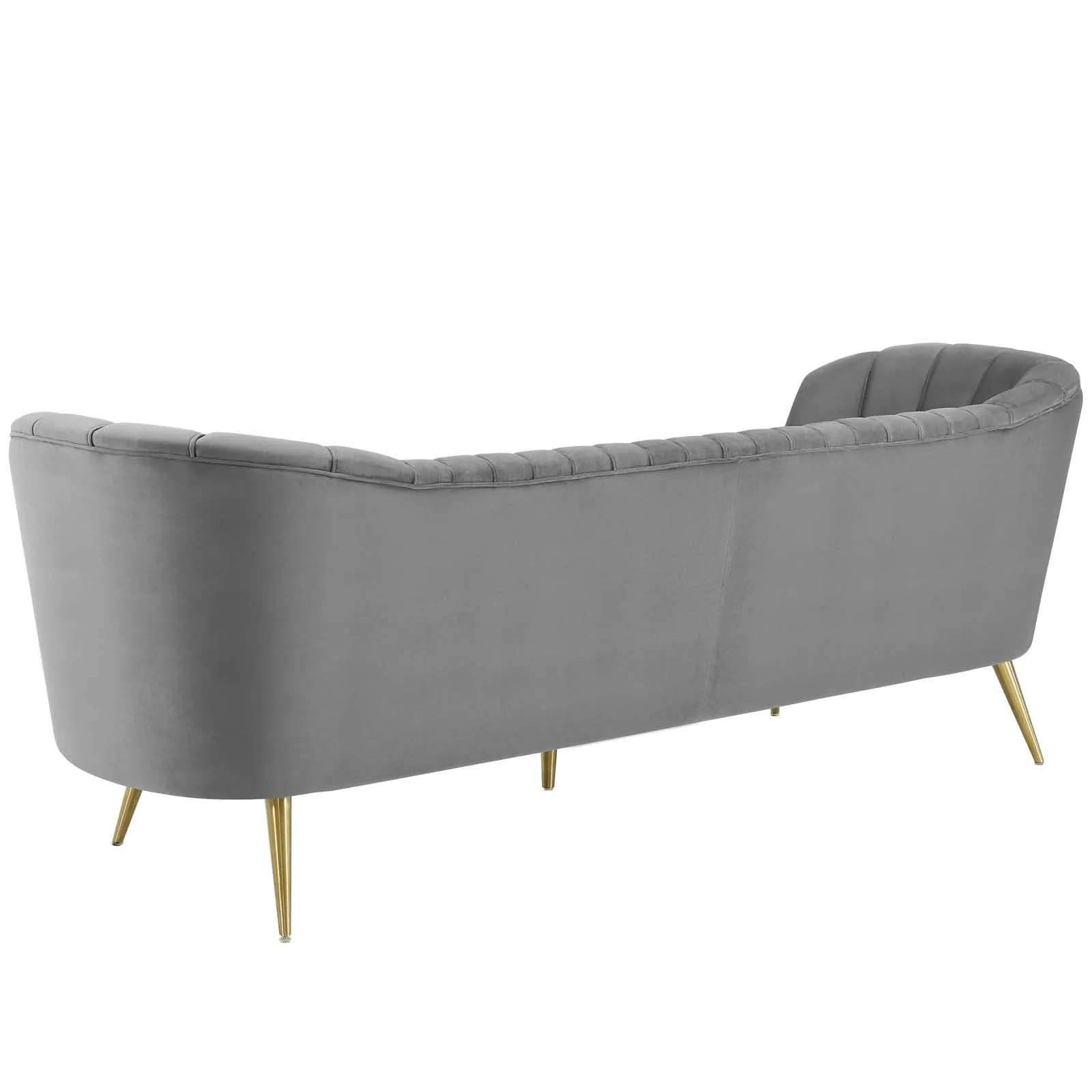 Opportunity Vertical Channel Tufted Curved Performance Velvet Sofa by Modway