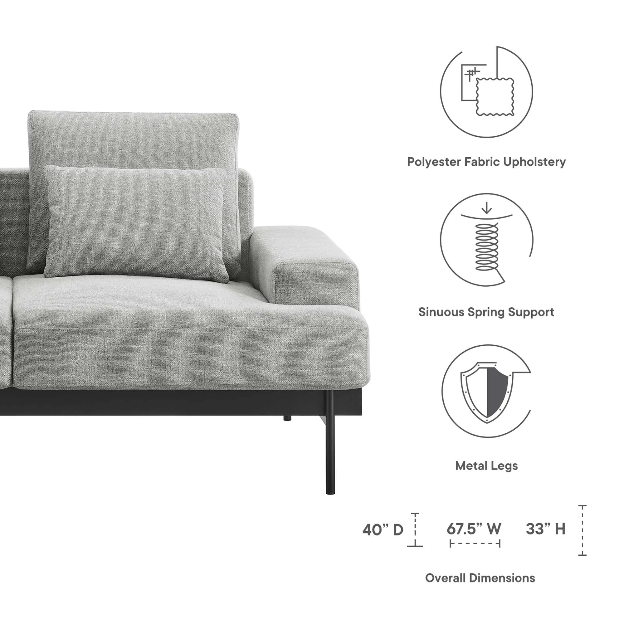 Proximity Upholstered Fabric Loveseat by Modway