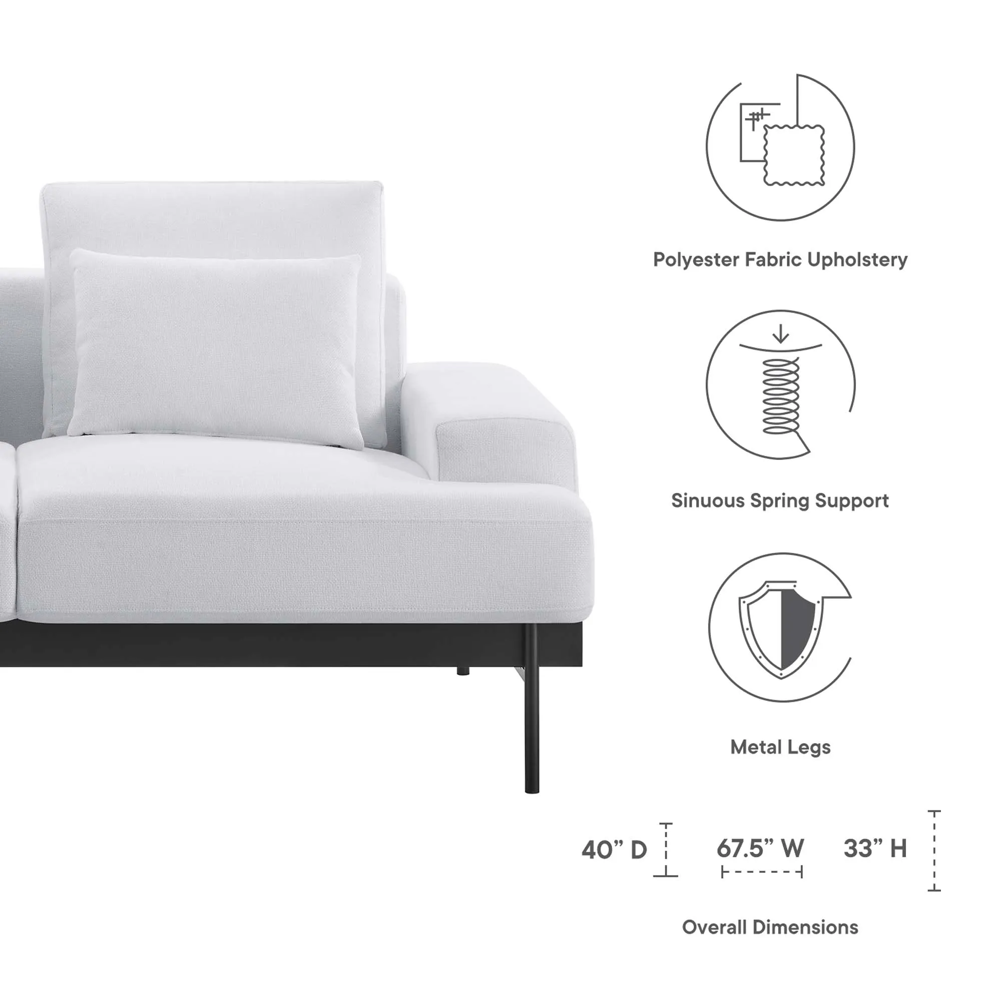 Proximity Upholstered Fabric Loveseat by Modway
