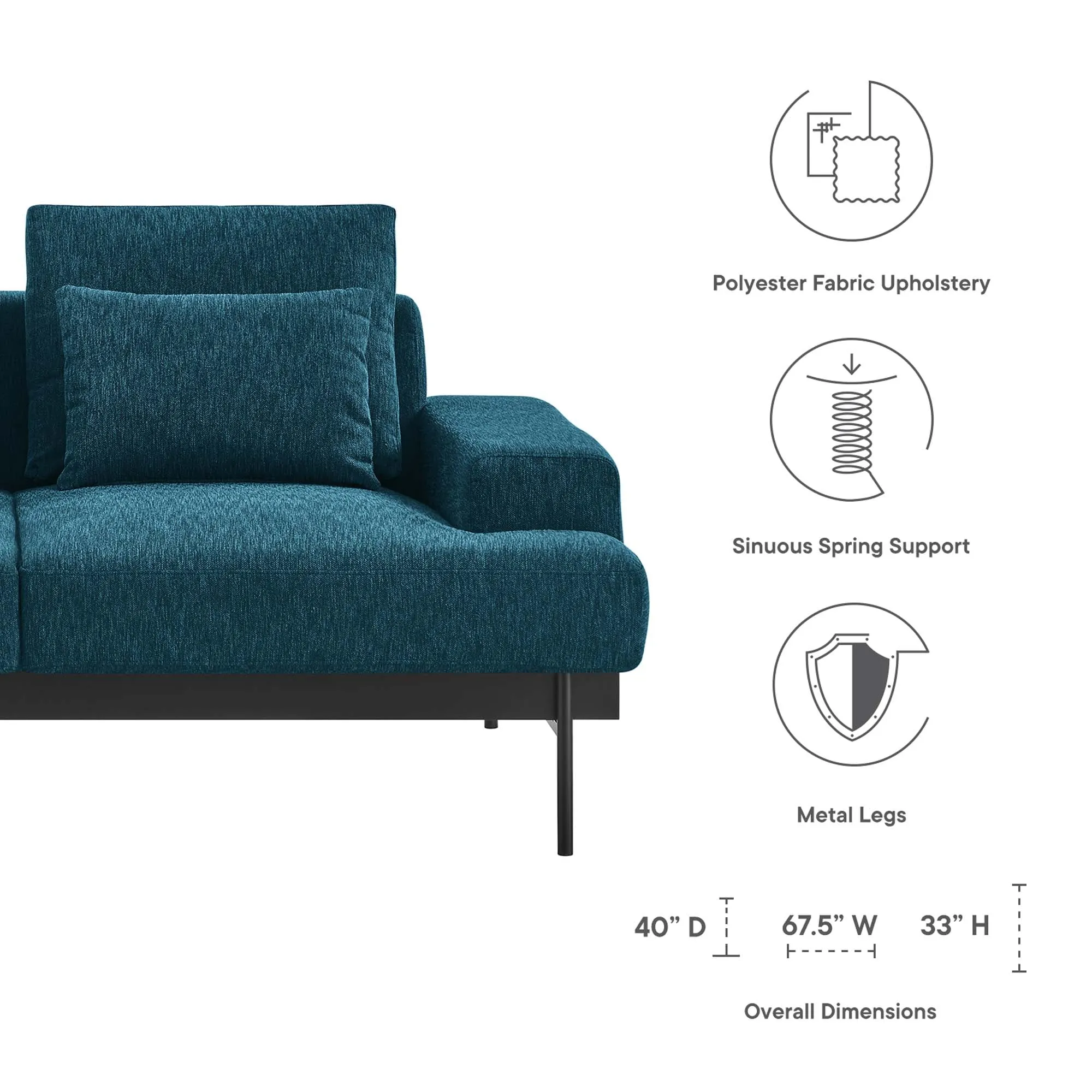 Proximity Upholstered Fabric Loveseat by Modway
