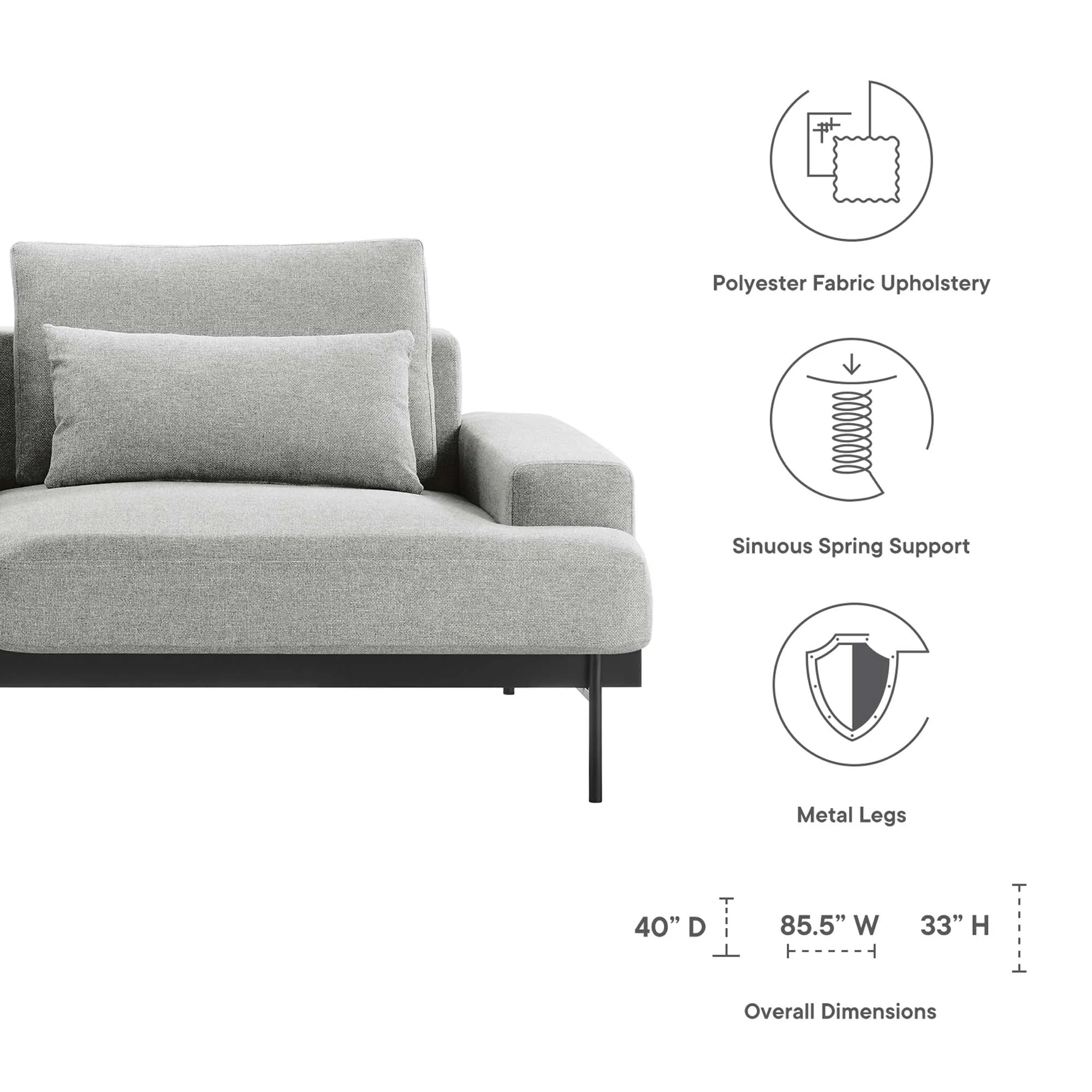 Proximity Upholstered Fabric Sofa by Modway