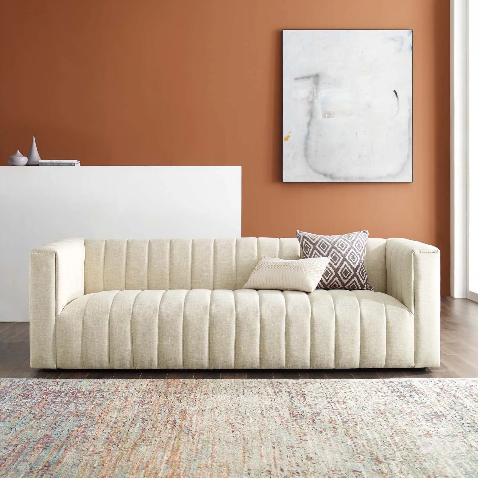 Reflection Channel Tufted Upholstered Fabric Sofa by Modway
