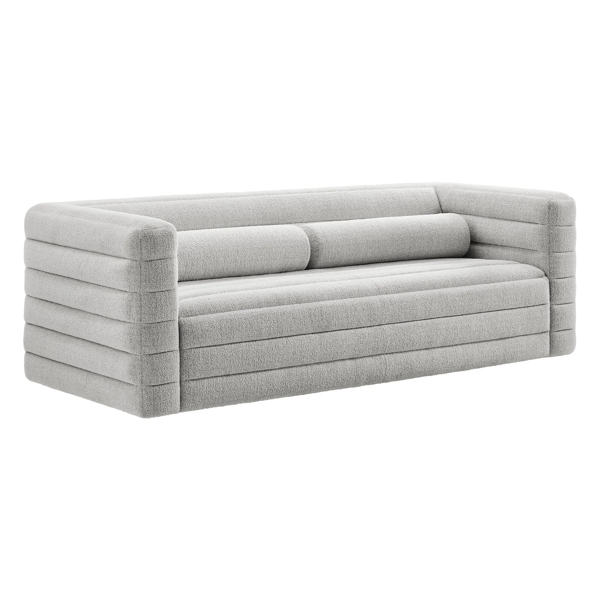 Relle Channel Tufted Boucle Upholstered Sofa by Modway