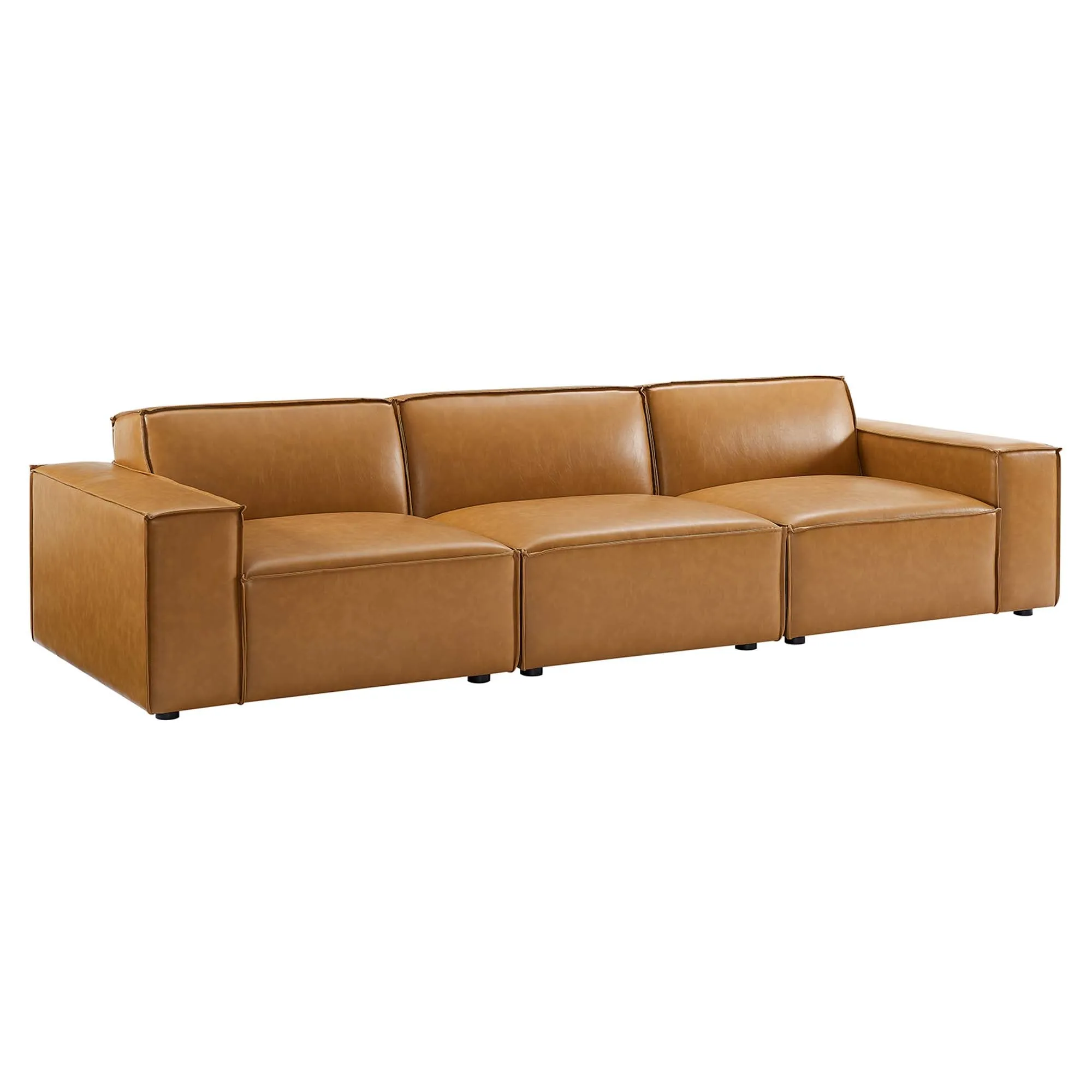 Restore Vegan Leather 3-Piece Sofa by Modway