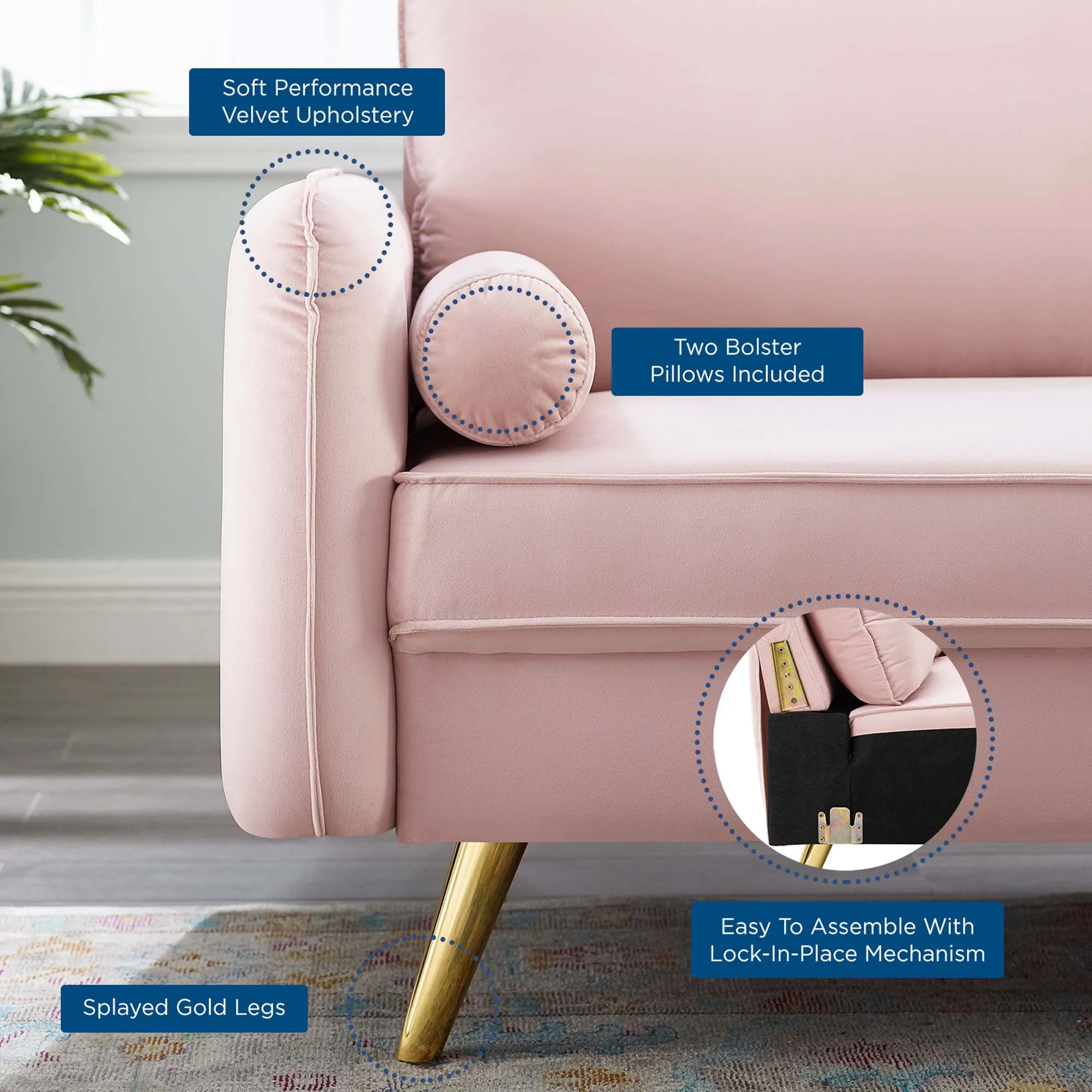 Revive Performance Velvet Sofa by Modway