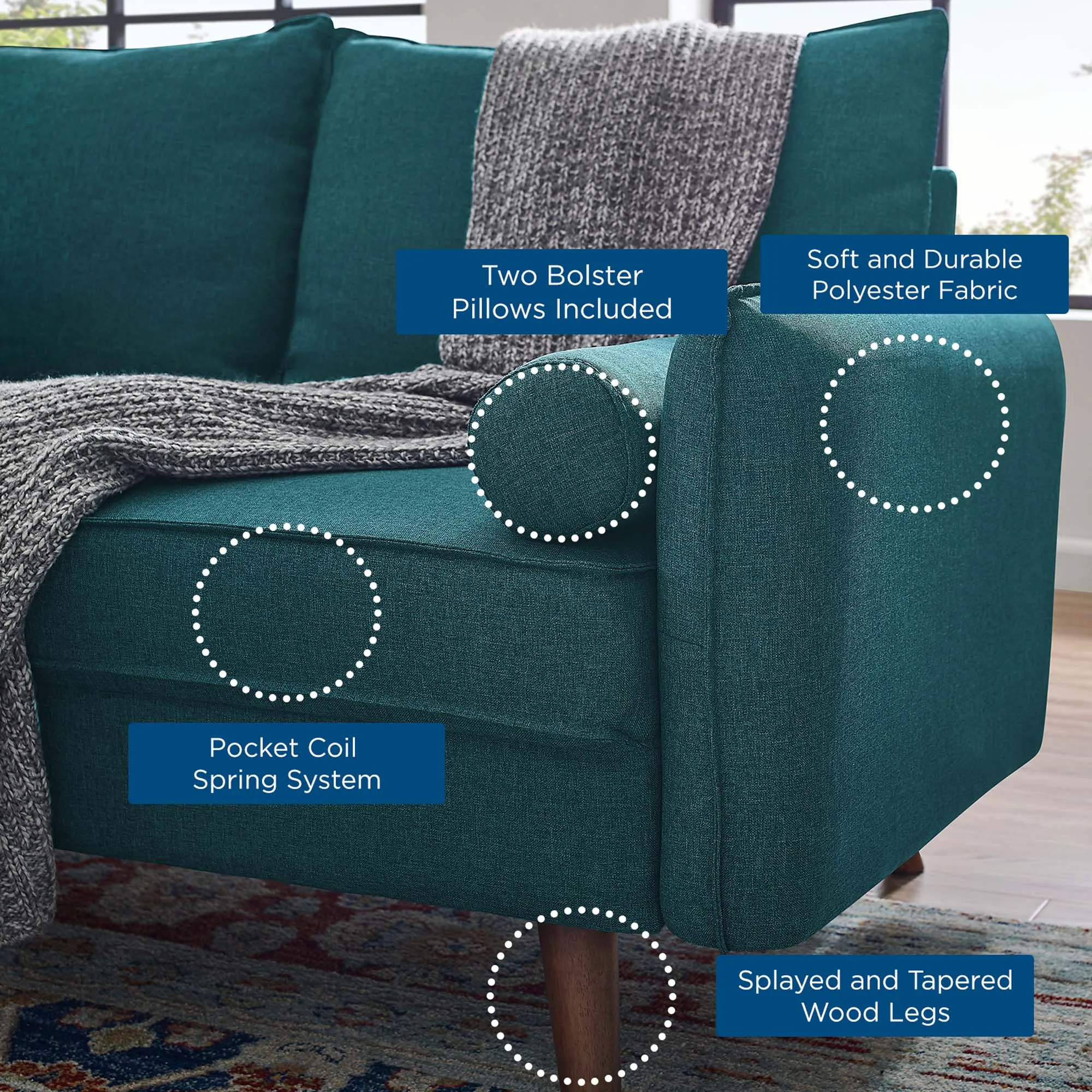 Revive Upholstered Fabric Sofa and Loveseat Set by Modway