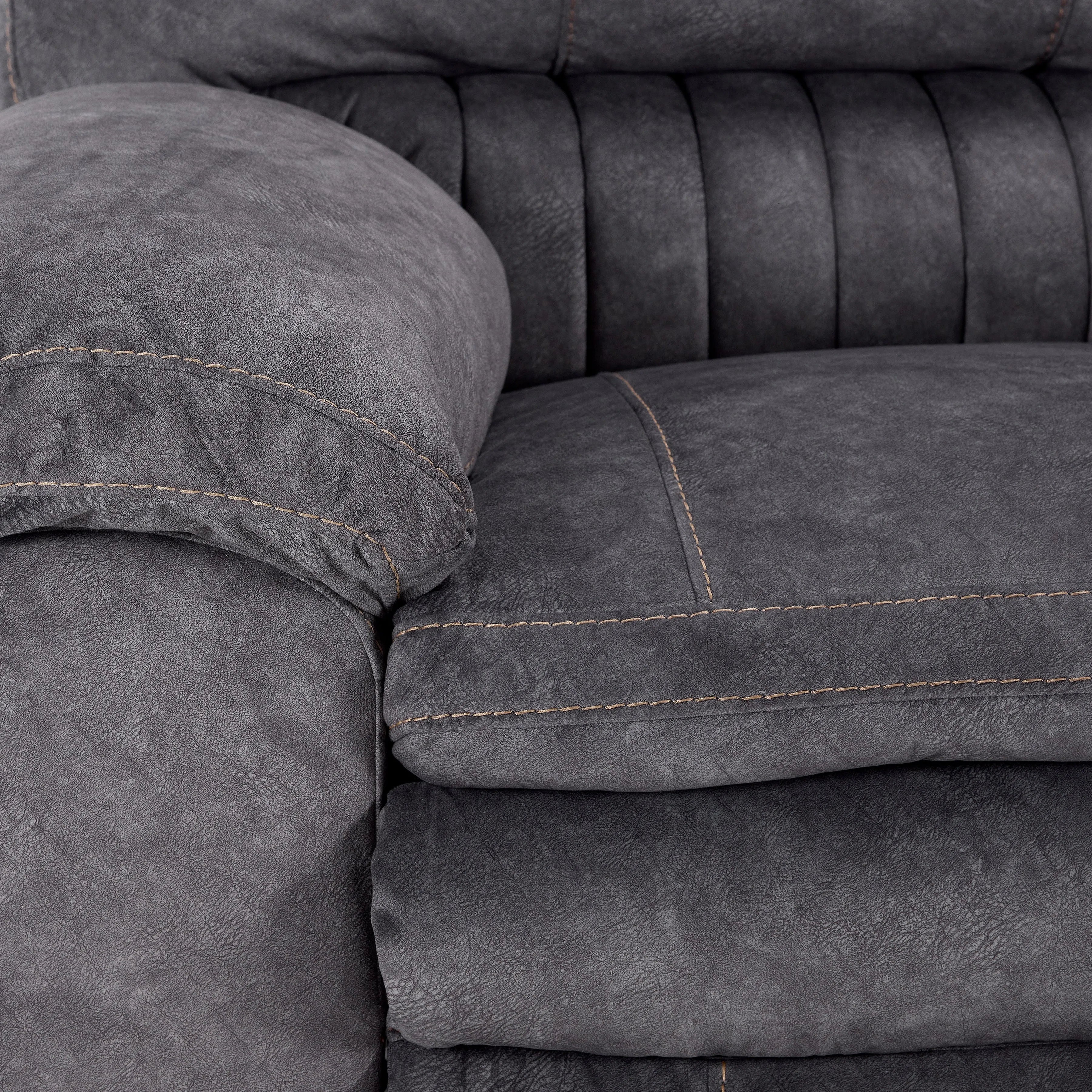 Reyes Power Reclining Sofa and Loveseat Set - Grey