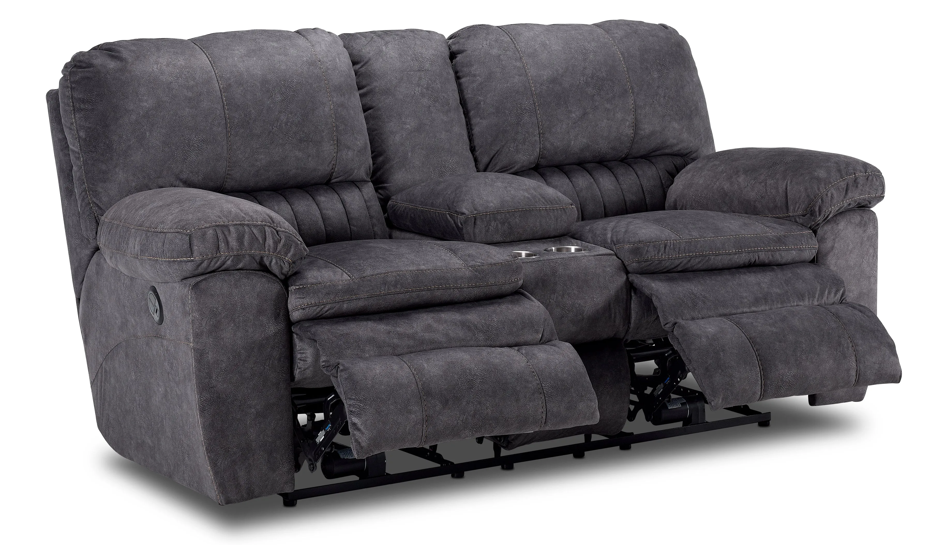 Reyes Power Reclining Sofa and Loveseat Set - Grey