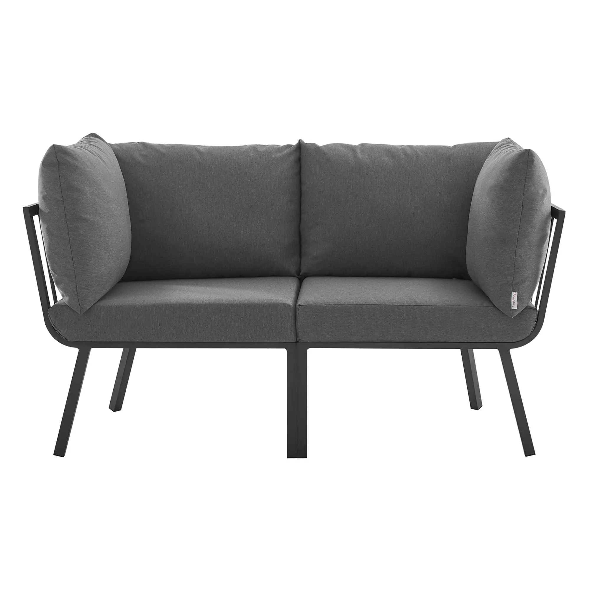 Riverside 2 Piece Outdoor Patio Aluminum Sectional Sofa Set by Modway