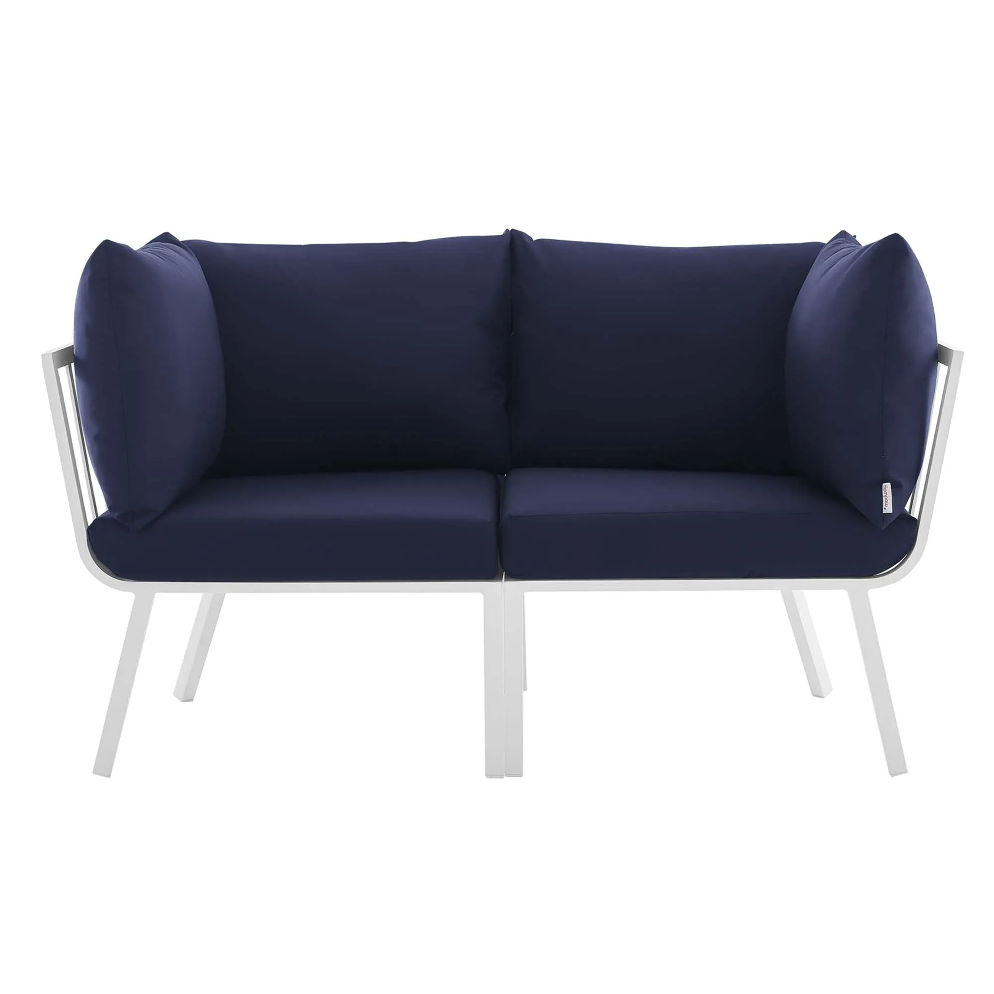 Riverside 2 Piece Outdoor Patio Aluminum Sectional Sofa Set by Modway