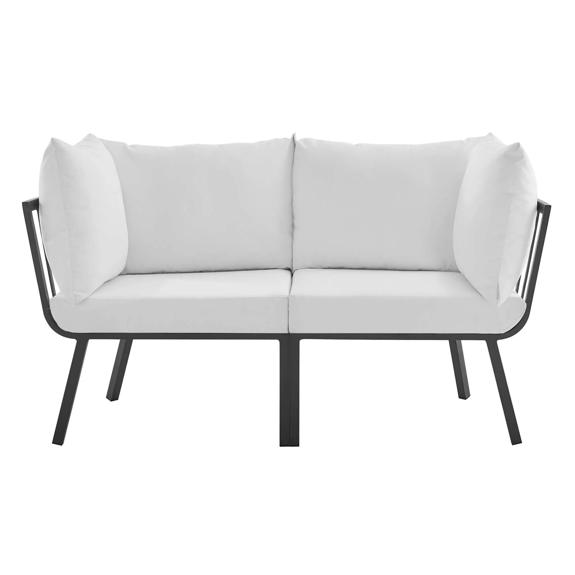 Riverside 2 Piece Outdoor Patio Aluminum Sectional Sofa Set by Modway