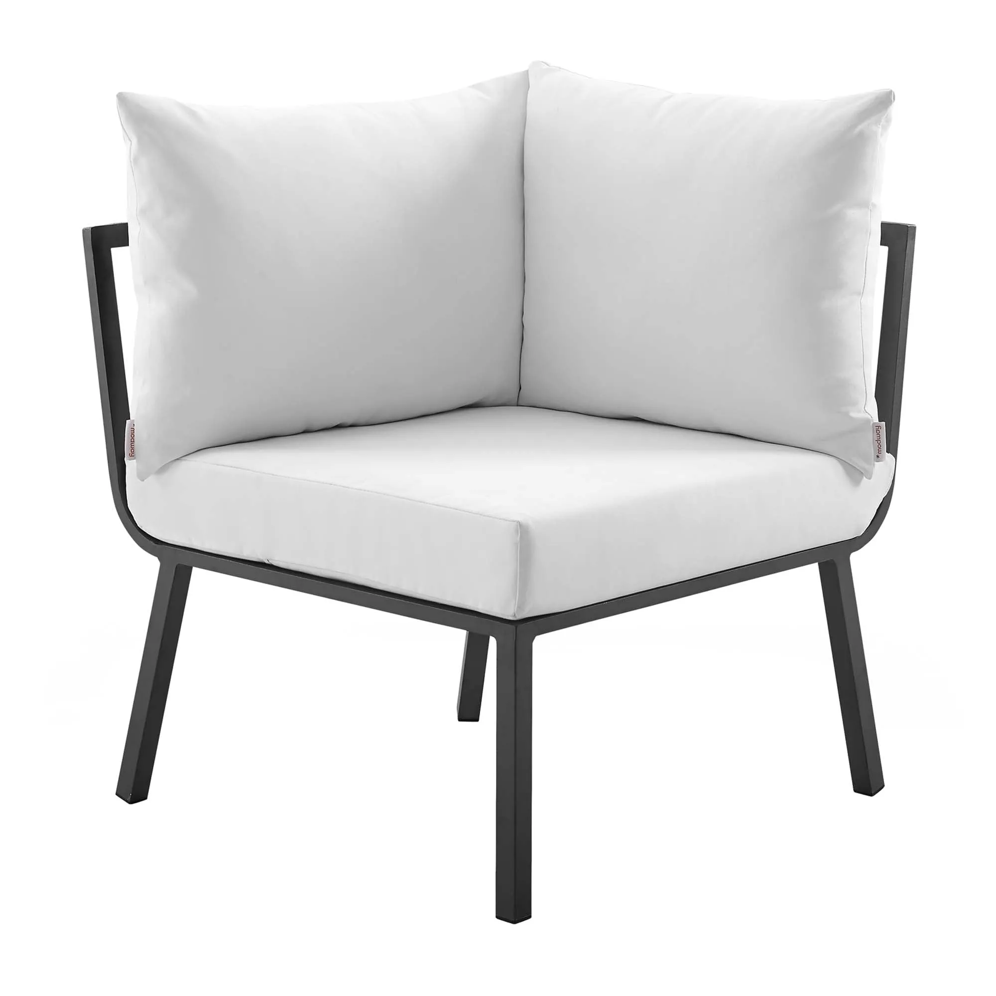Riverside 3 Piece Outdoor Patio Aluminum Sectional Sofa Set by Modway