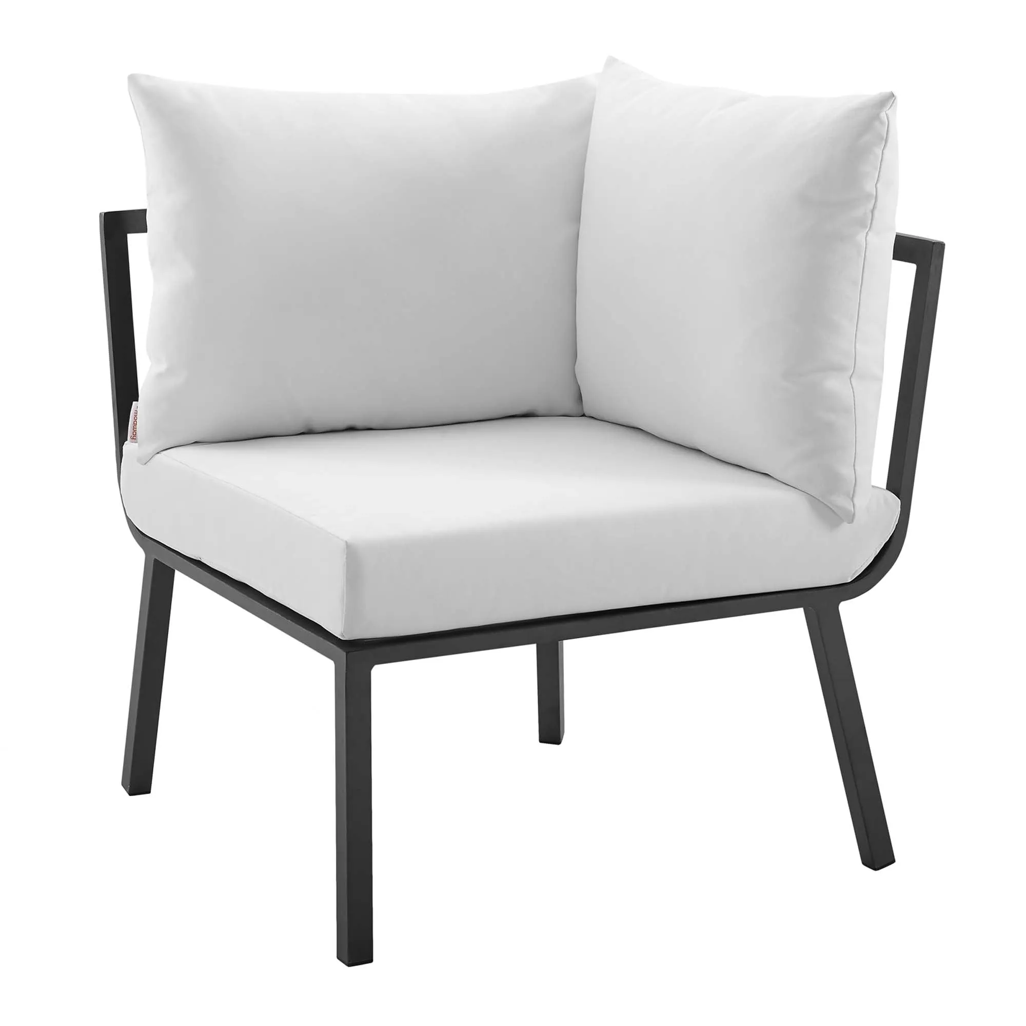 Riverside 3 Piece Outdoor Patio Aluminum Sectional Sofa Set by Modway