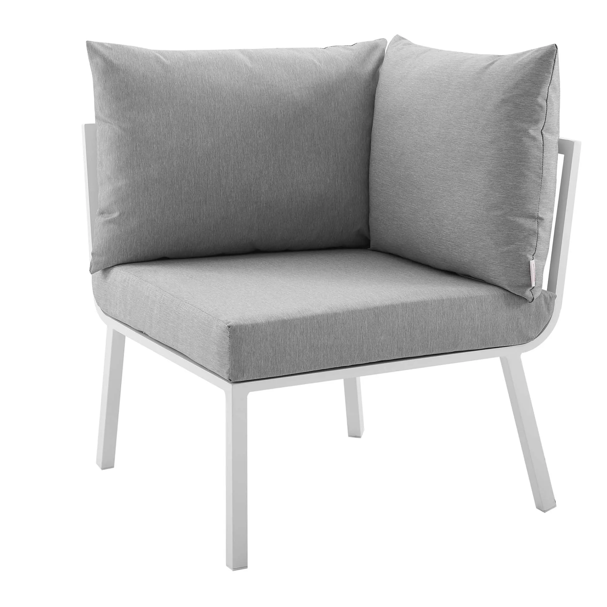Riverside 3 Piece Outdoor Patio Aluminum Sectional Sofa Set by Modway