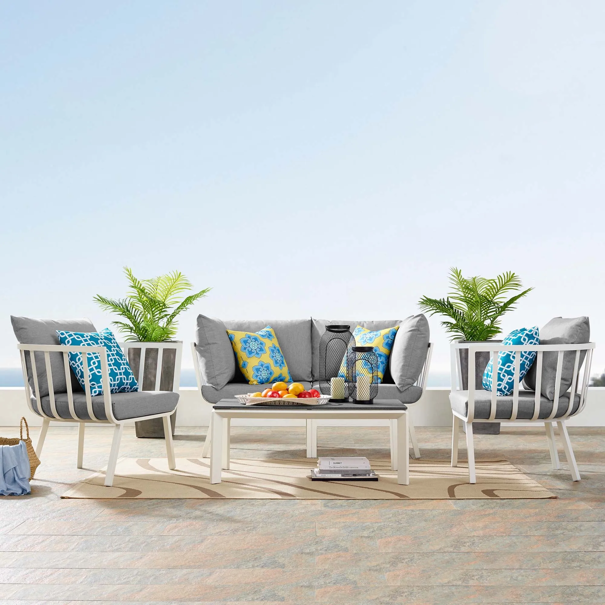 Riverside 5 Piece Outdoor Patio Aluminum Set by Modway