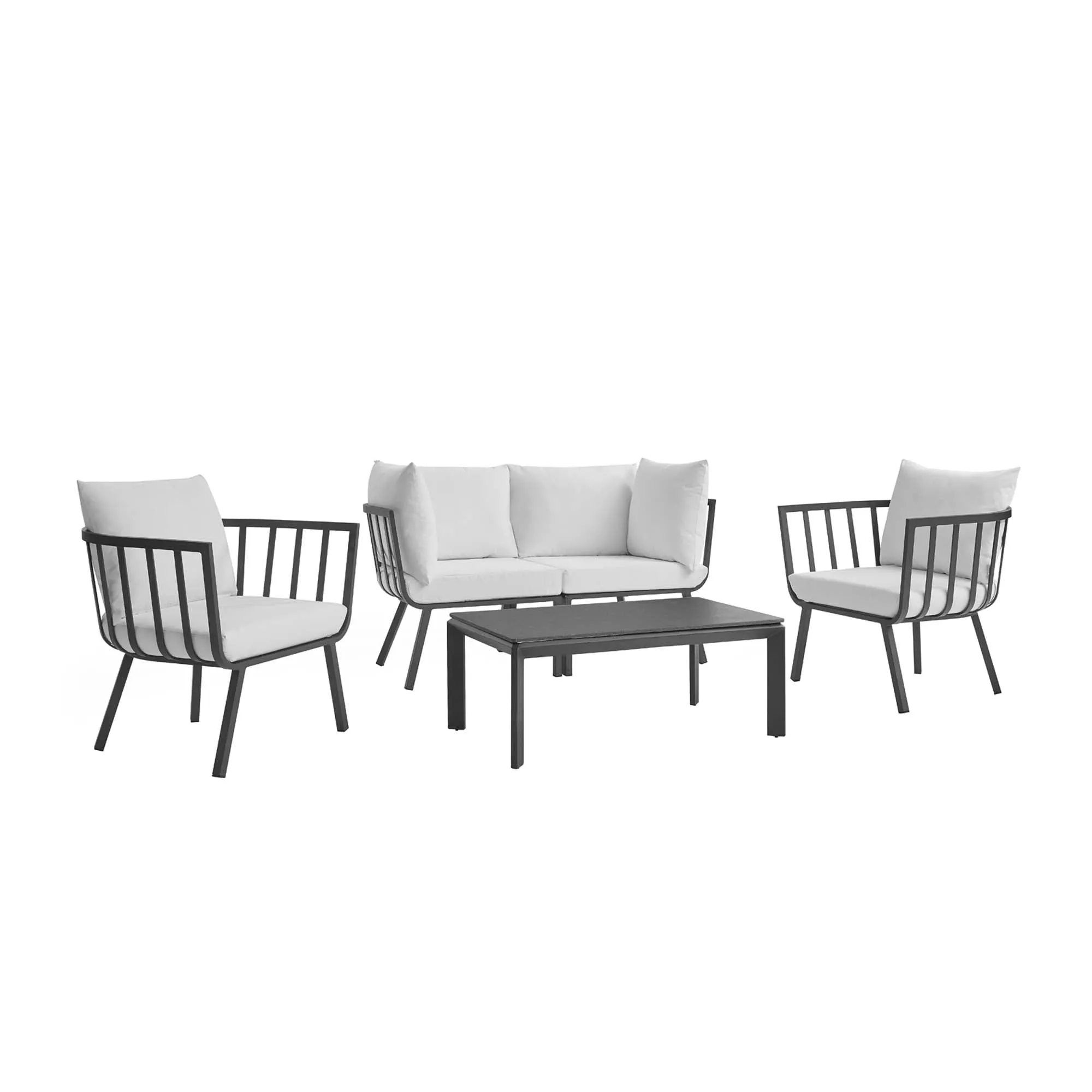 Riverside 5 Piece Outdoor Patio Aluminum Set by Modway