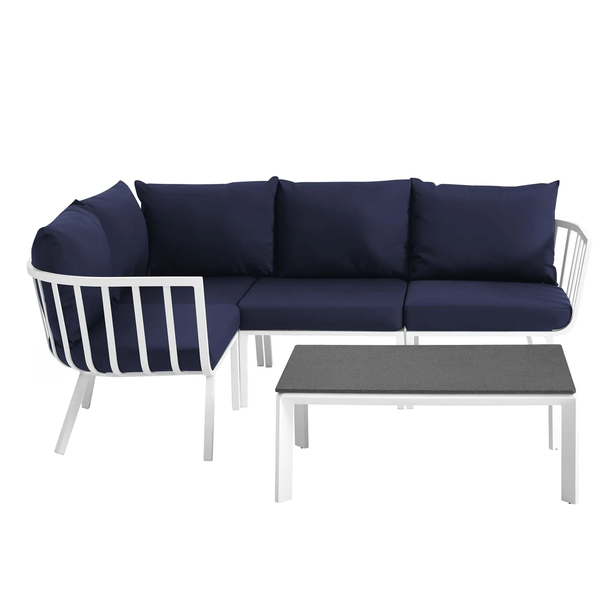Riverside 5 Piece Outdoor Patio Aluminum Set by Modway